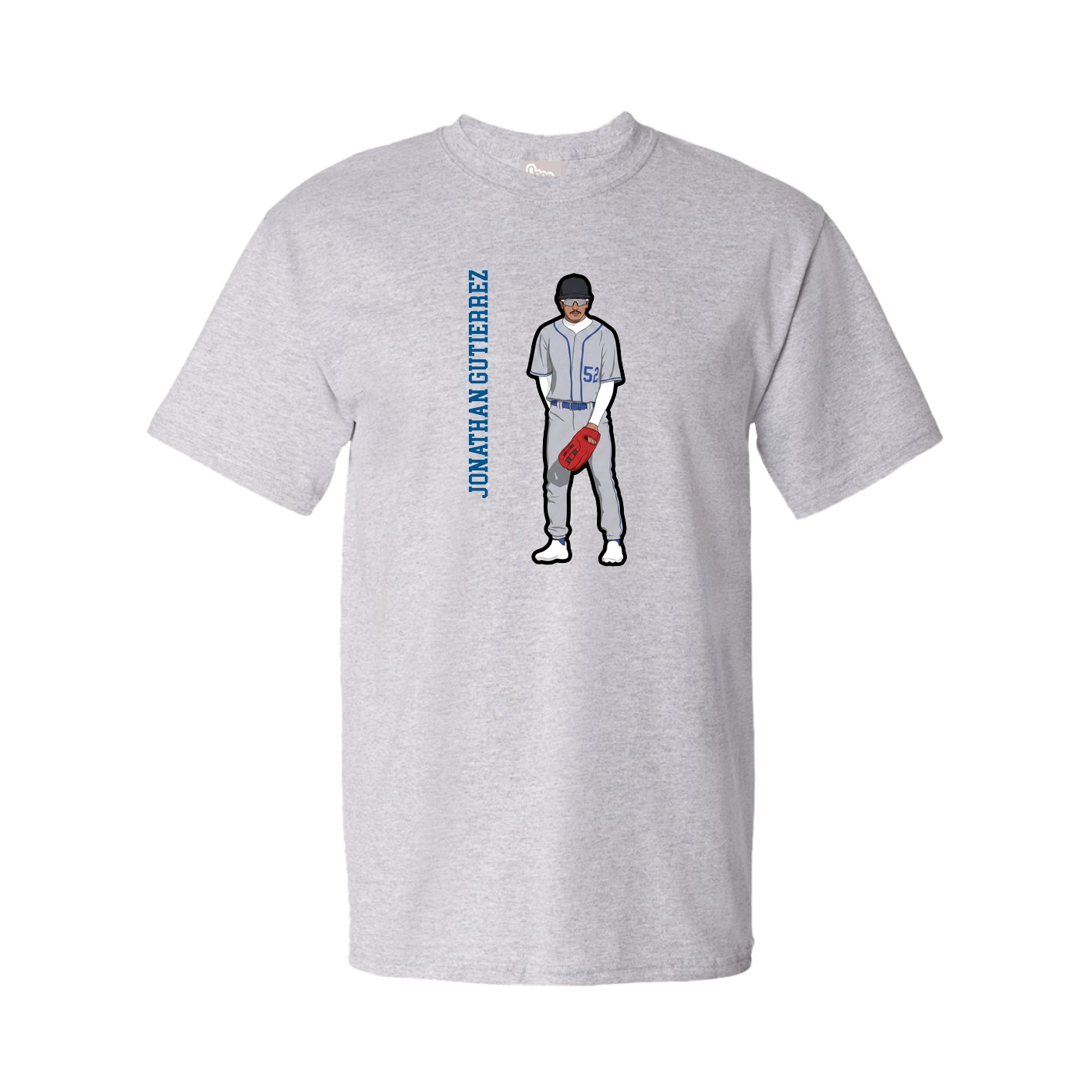 Youth Tee — Name Vertical in Grey