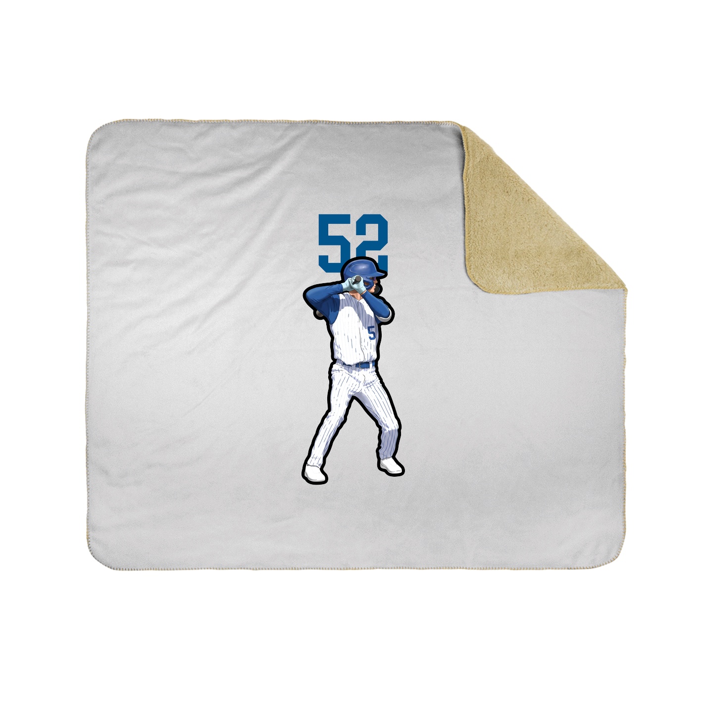 Throw Blanket — Number Top in White