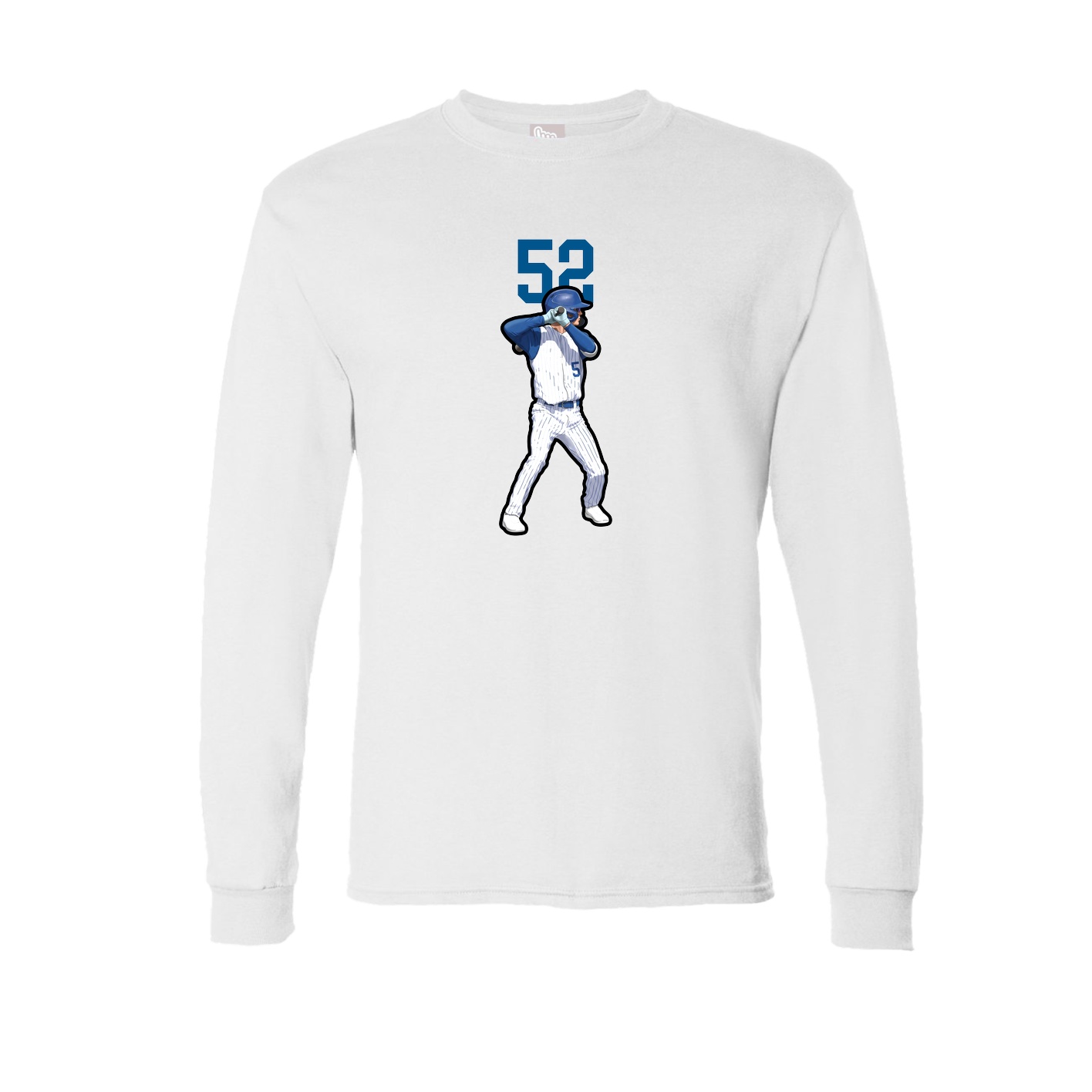 Long Sleeve Tee — Number Top in White