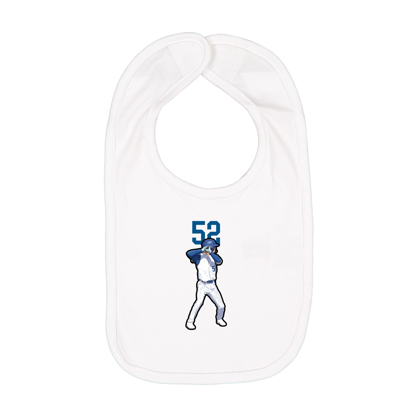 Infant Bib — Number Top in White