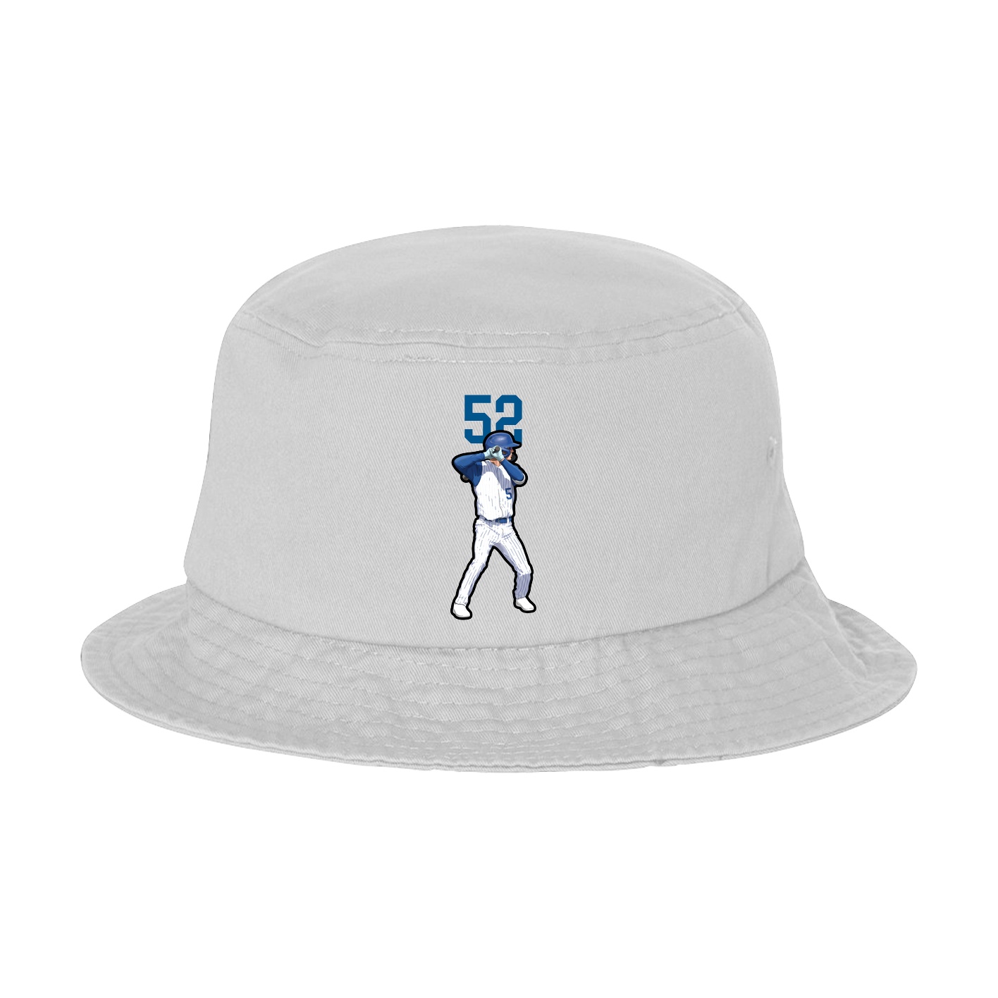 Bucket Cap — Number Top in White