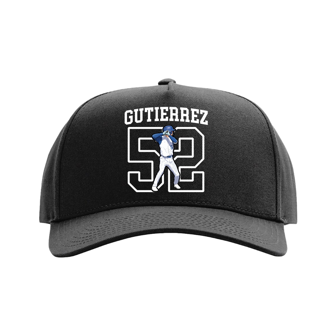 Full Fabric Five-Panel Champ Cap — Shirsey in Black