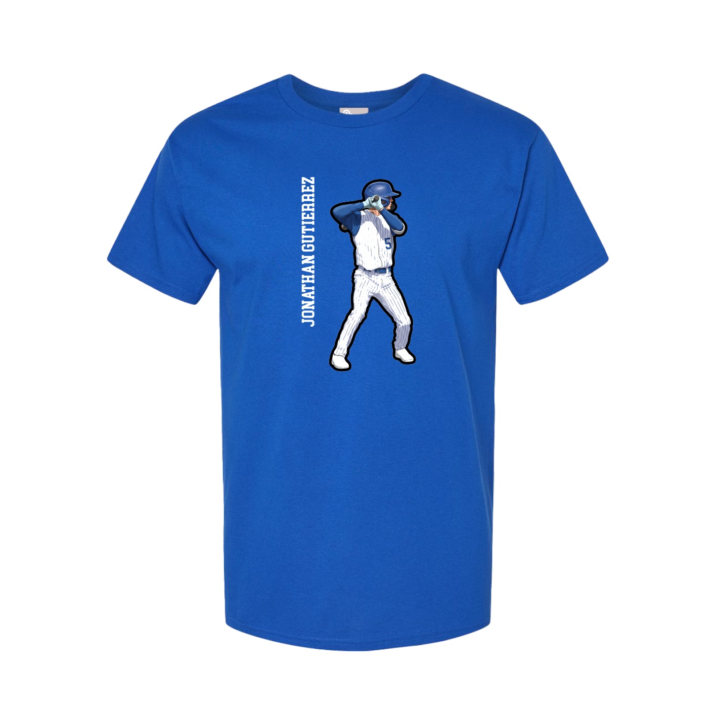 Youth Tee — Name Vertical in Royal