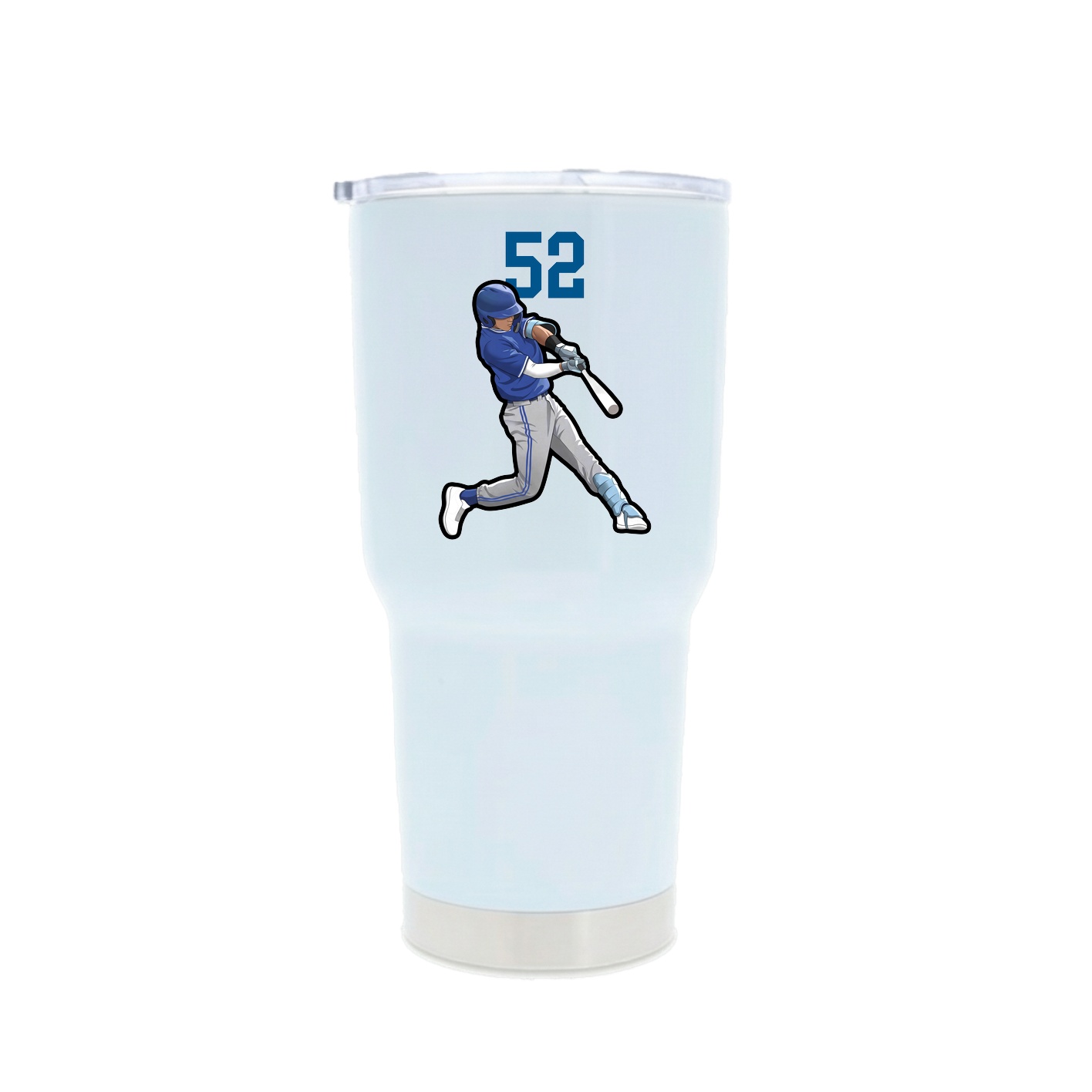 30oz Stainless Steel Tumbler — Number Top in White