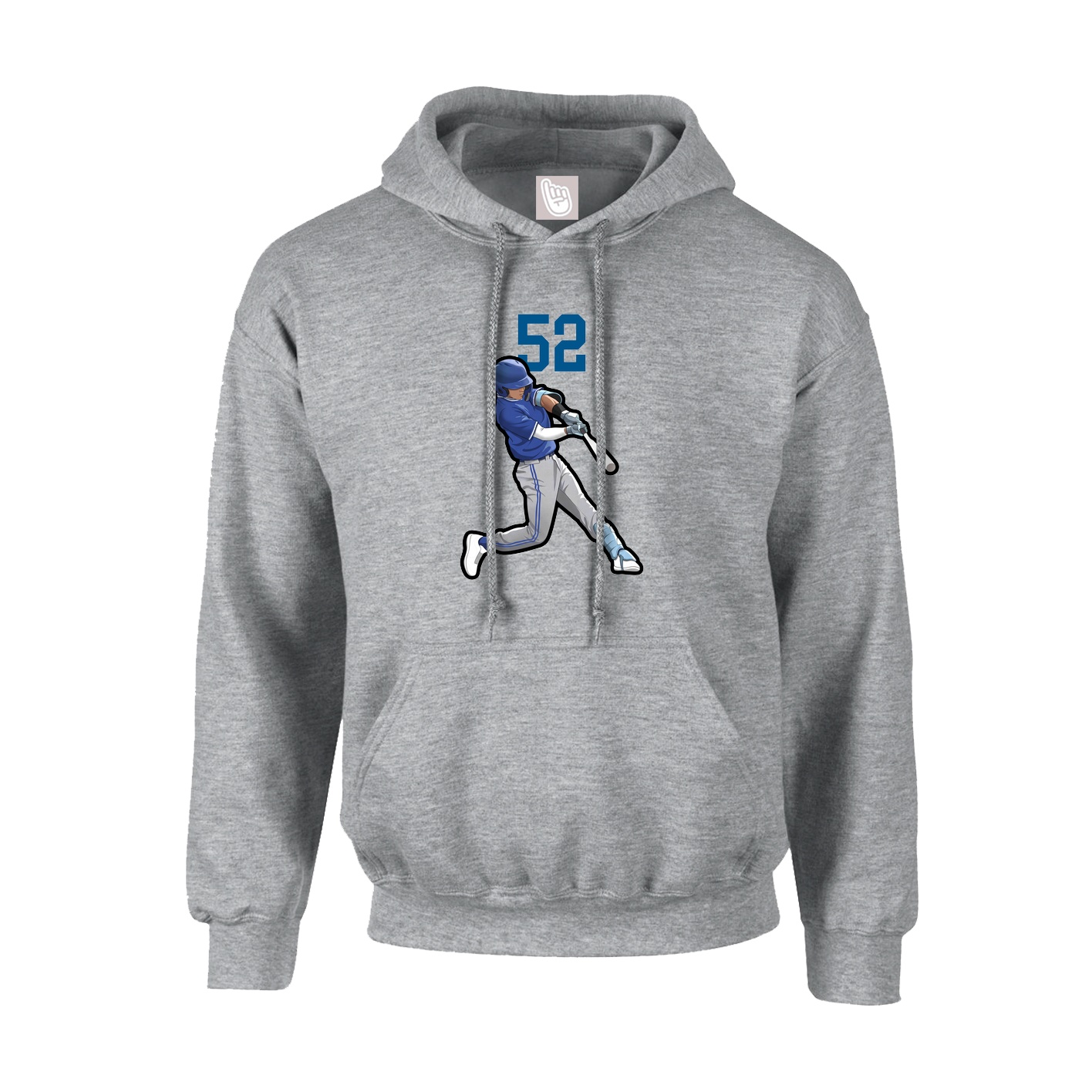 Youth Hoodie — Number Top in Grey