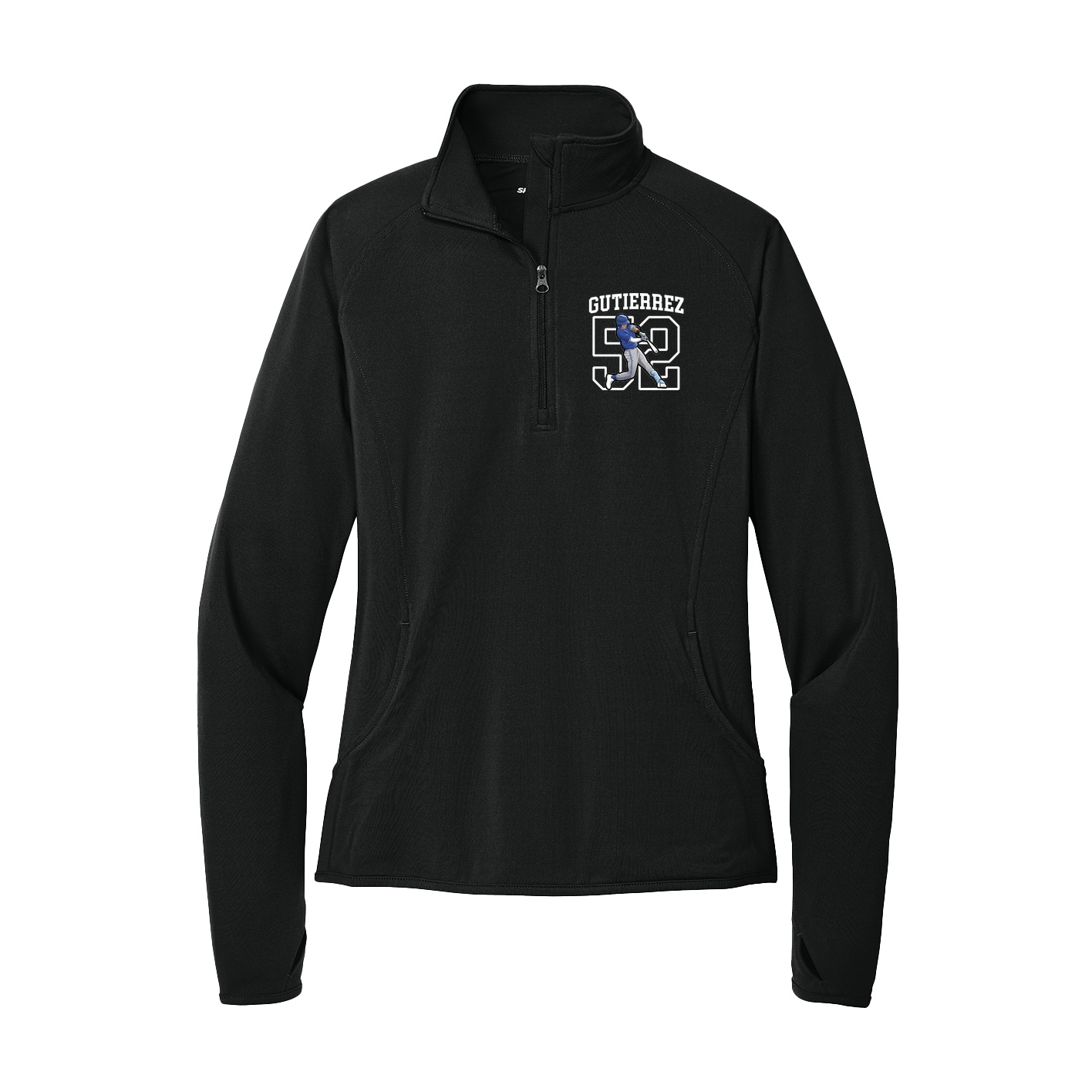 Women's Q-Zip Pullover — Shirsey in Black