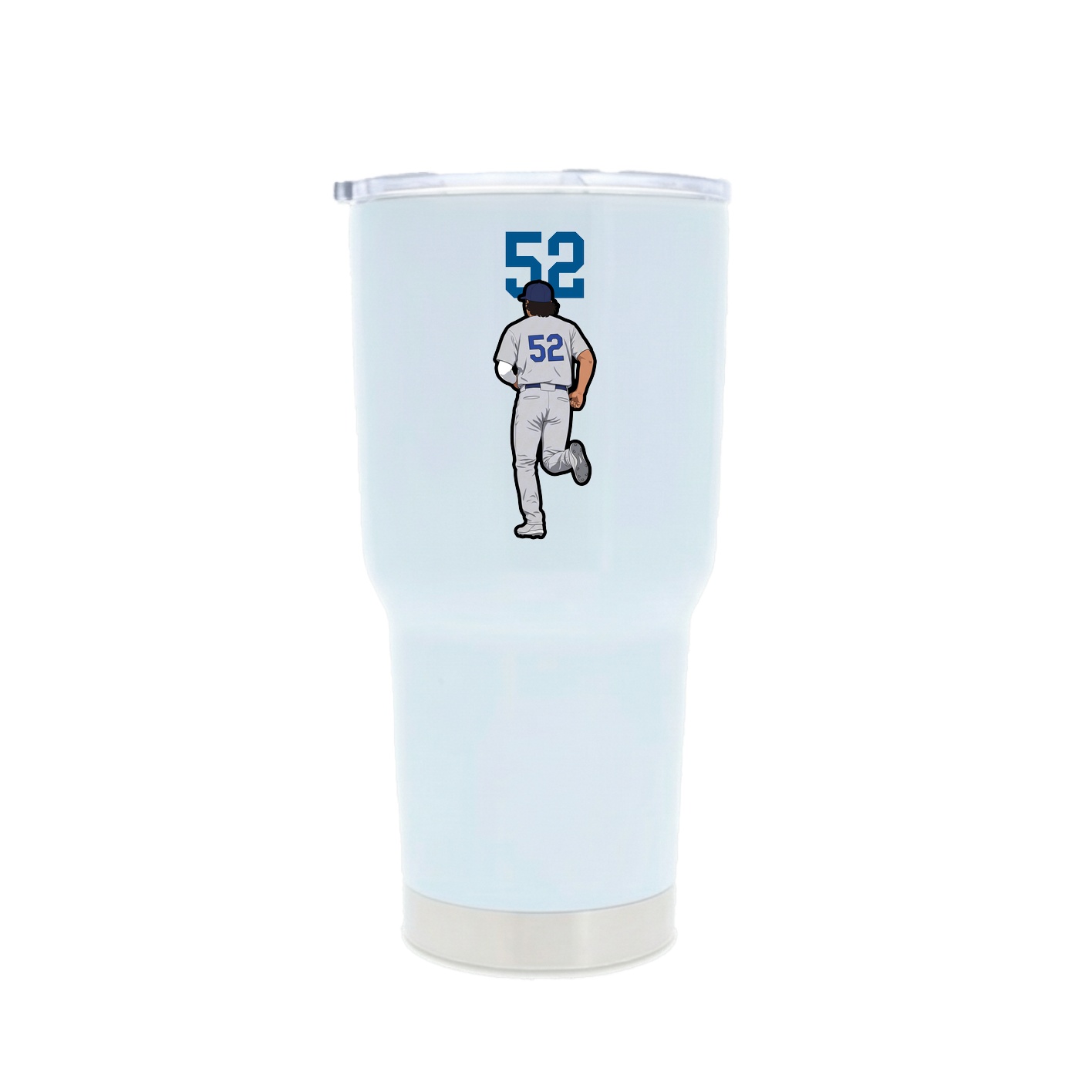 30oz Stainless Steel Tumbler — Number Top in White