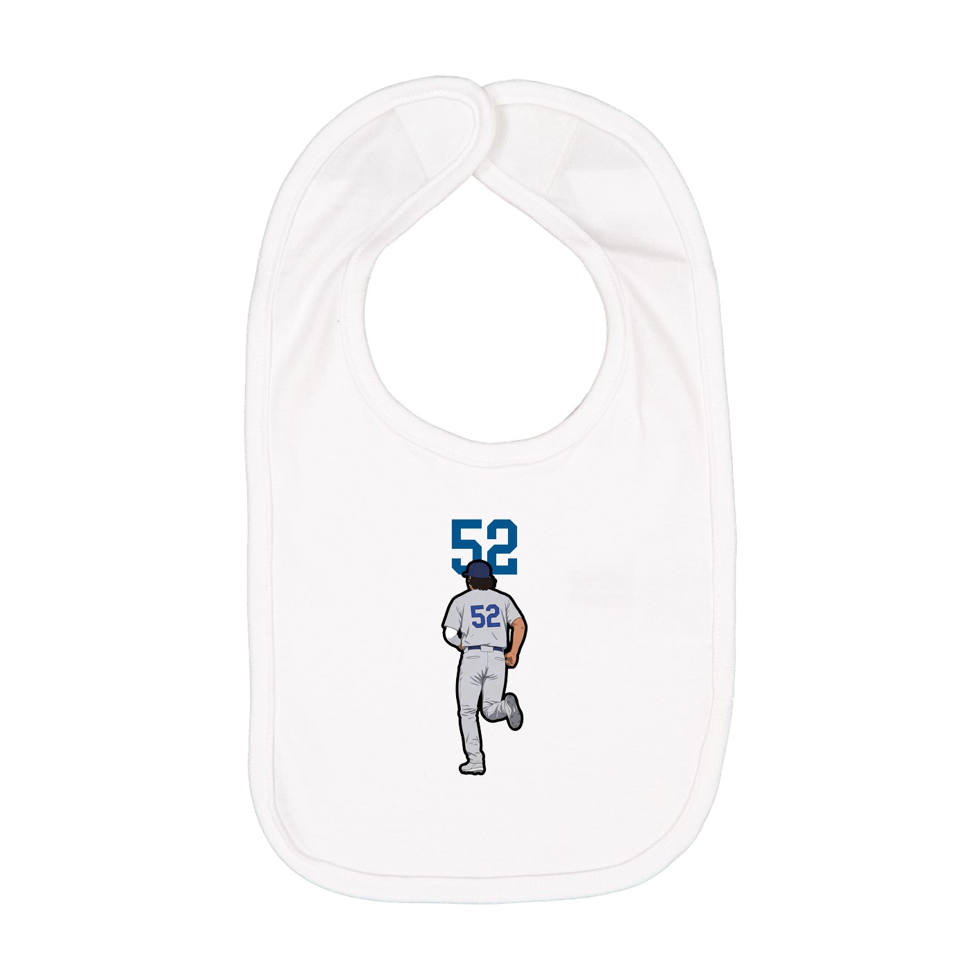 Infant Bib — Number Top in White