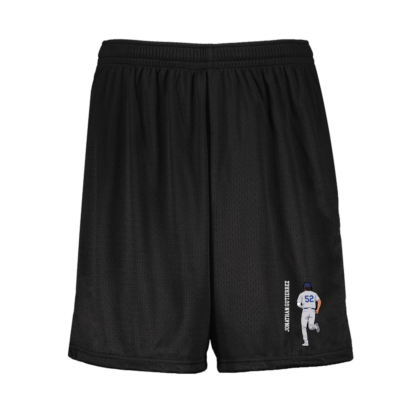 Shorts — Name Vertical in Black