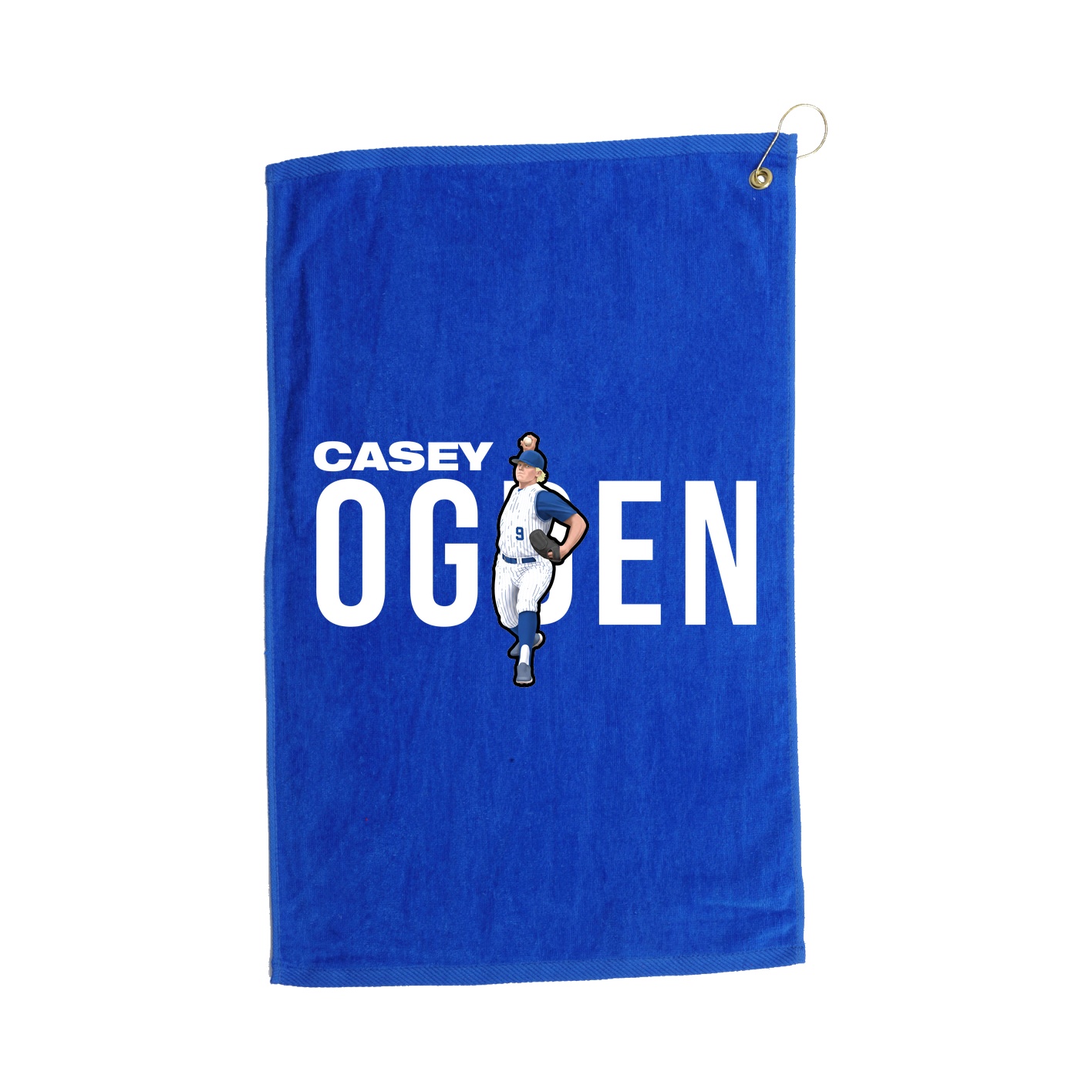 Golf Towel — Player Name in Royal