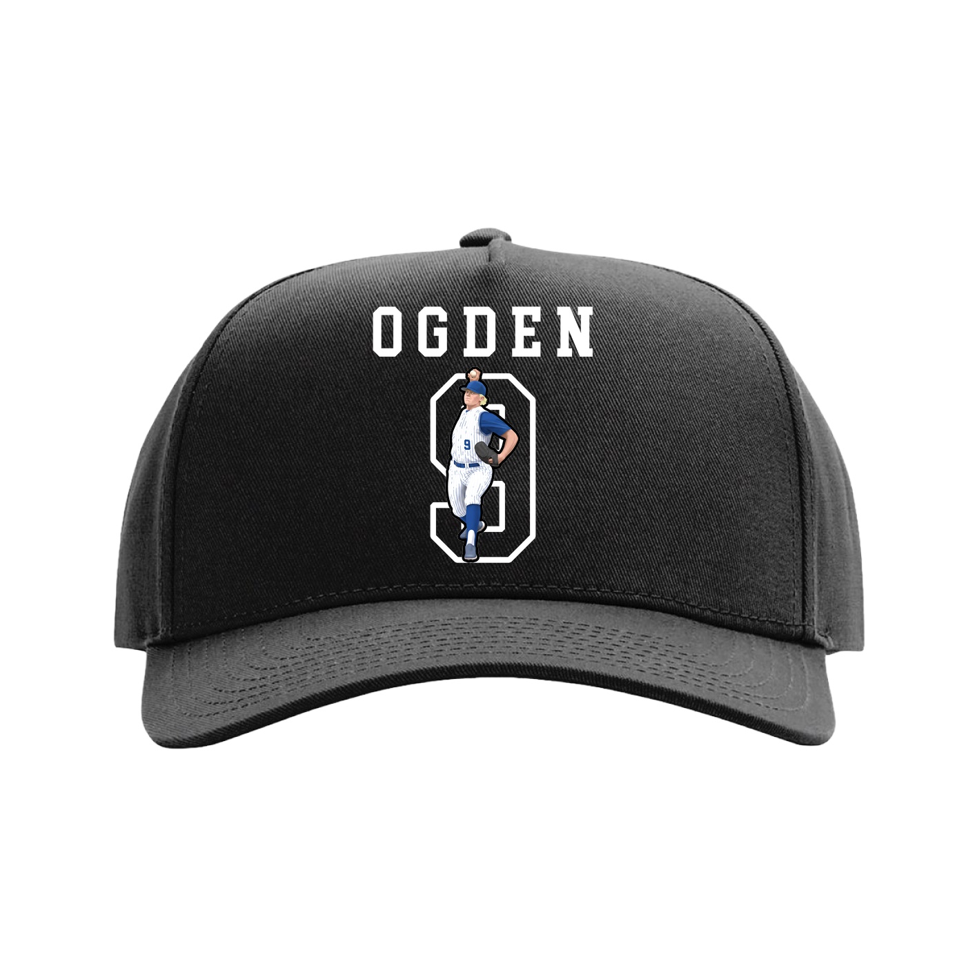 Full Fabric Five-Panel Champ Cap — Shirsey in Black