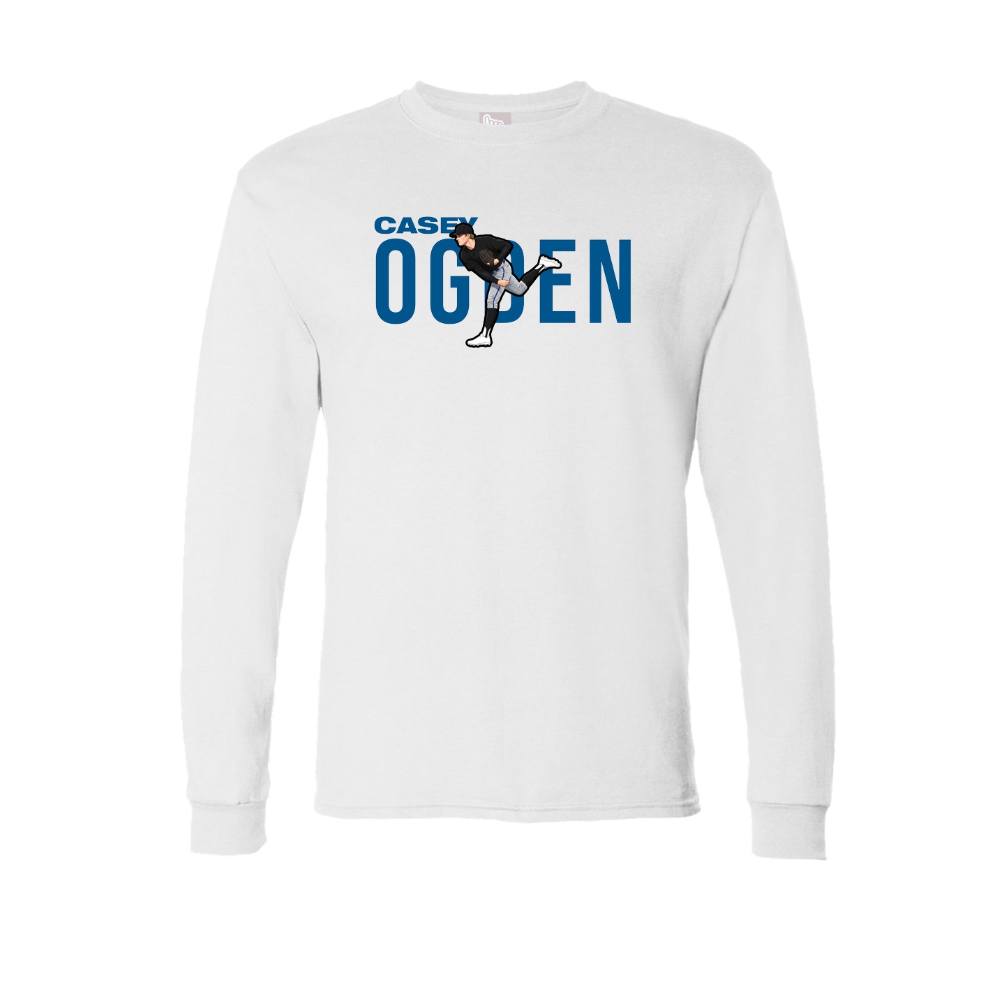 Long Sleeve Tee — Player Name in White
