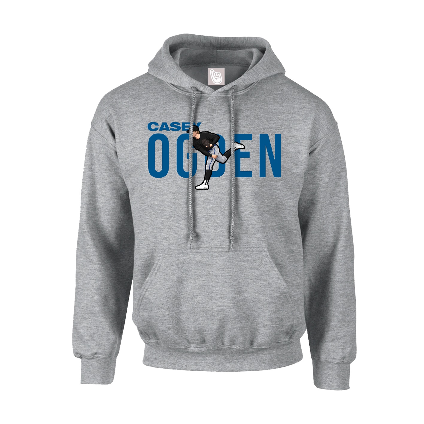 Youth Hoodie — Player Name in Grey
