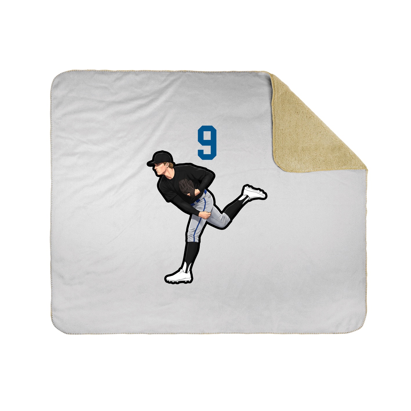 Throw Blanket — Number Top in White