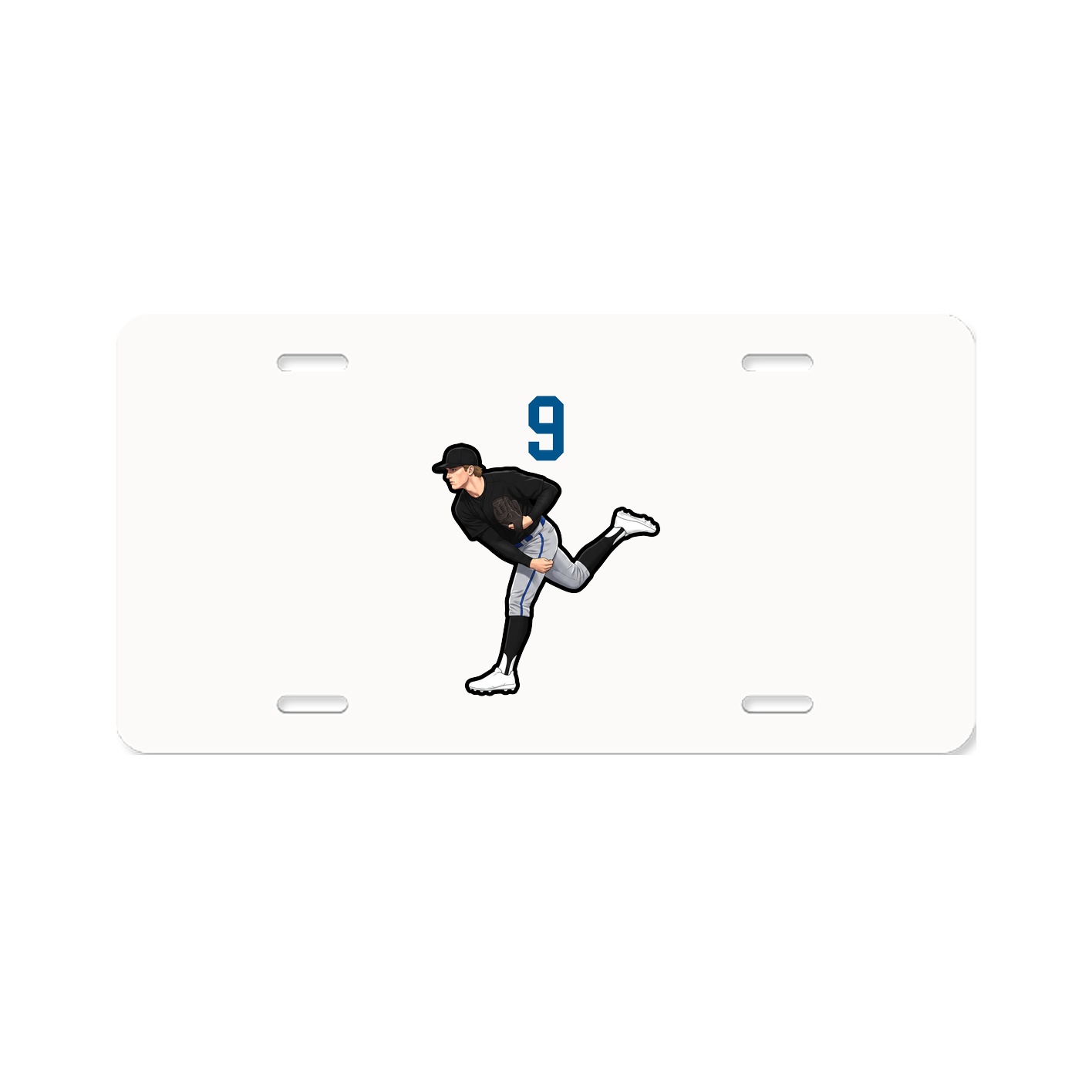 License Plate — Number Top in Classic