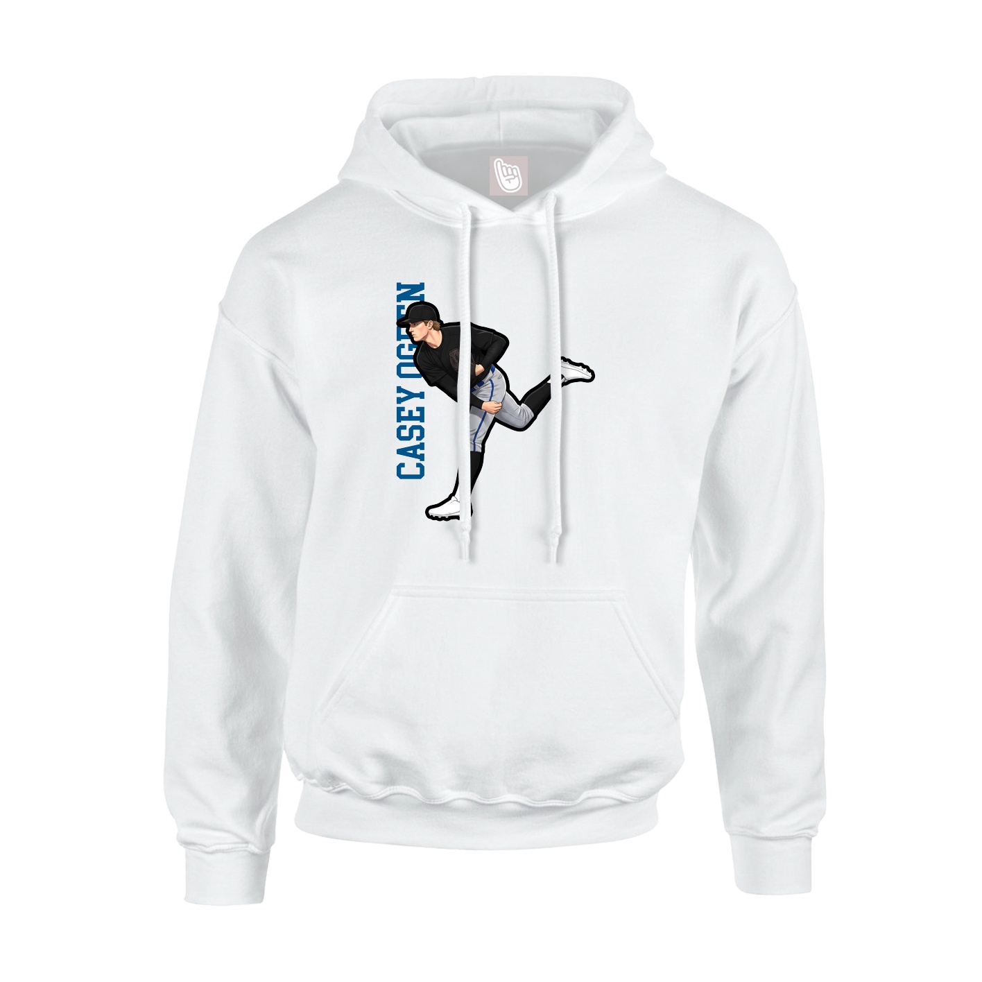 Hoodie — Name Vertical in White