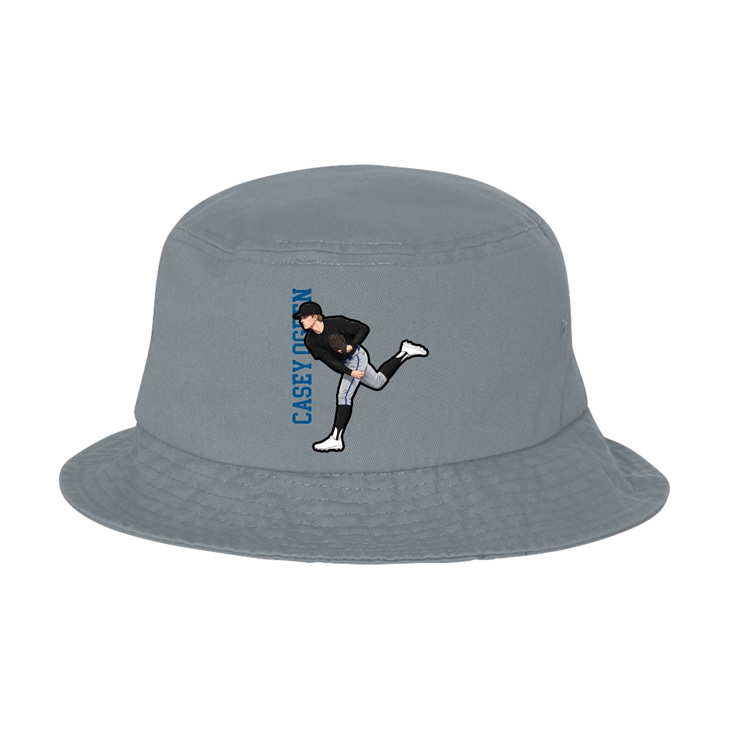 Bucket Cap — Name Vertical in Grey