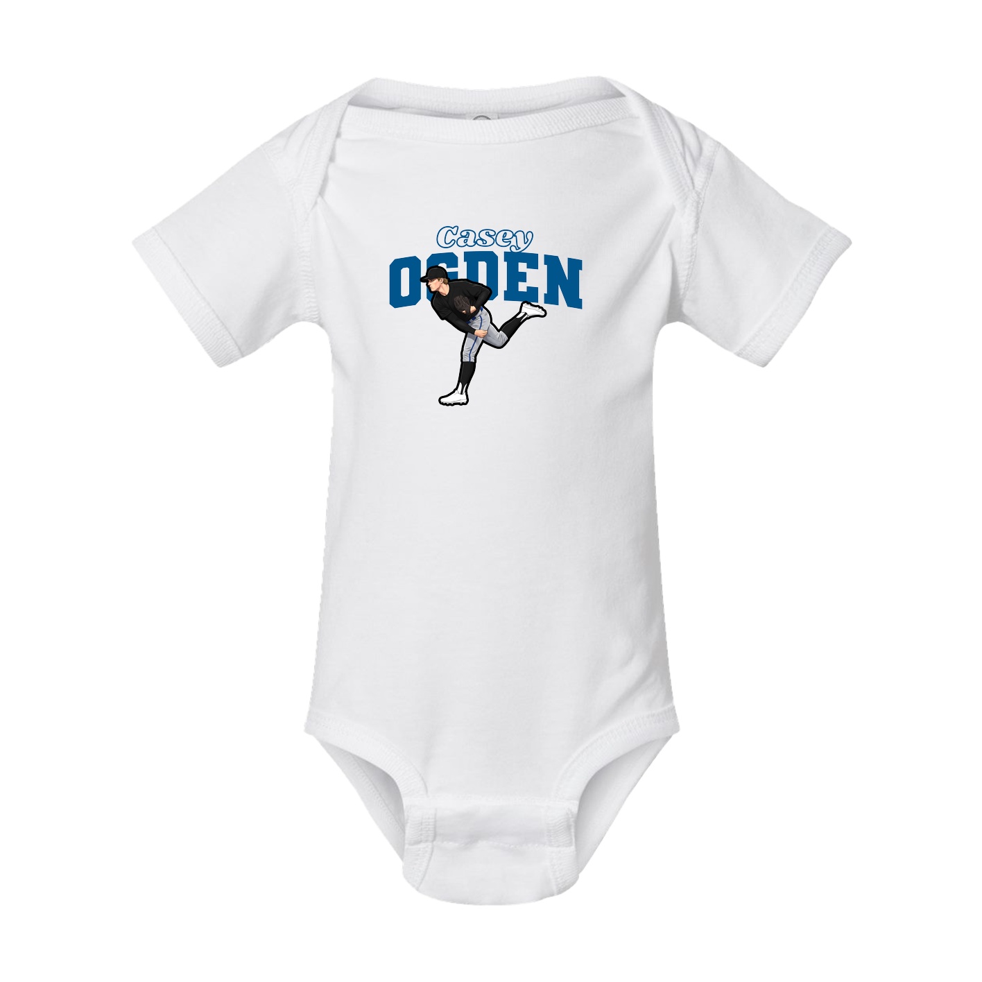 Baby Onesie — Name Arch in White