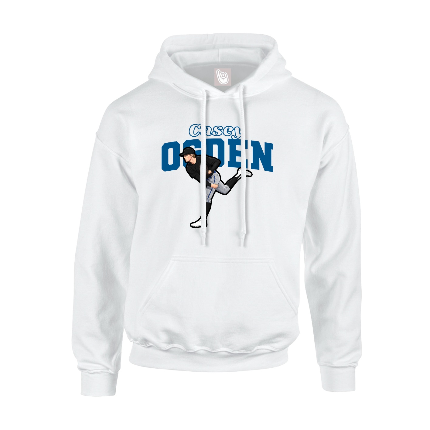 Hoodie — Name Arch in White