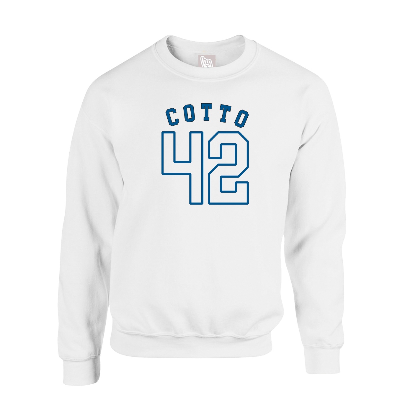 Fleece Crew — Shirsey Arch in White