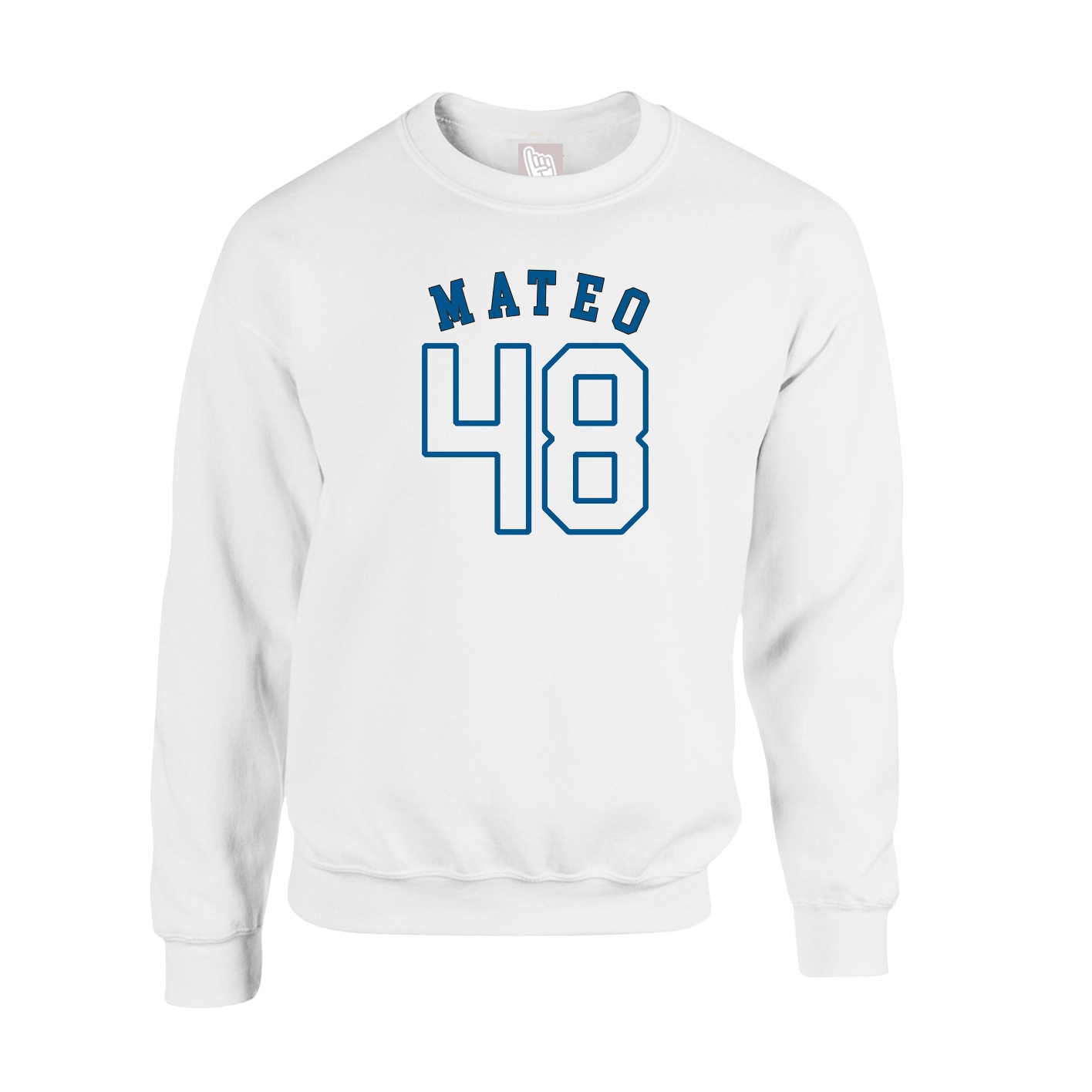 Fleece Crew — Shirsey Arch in White