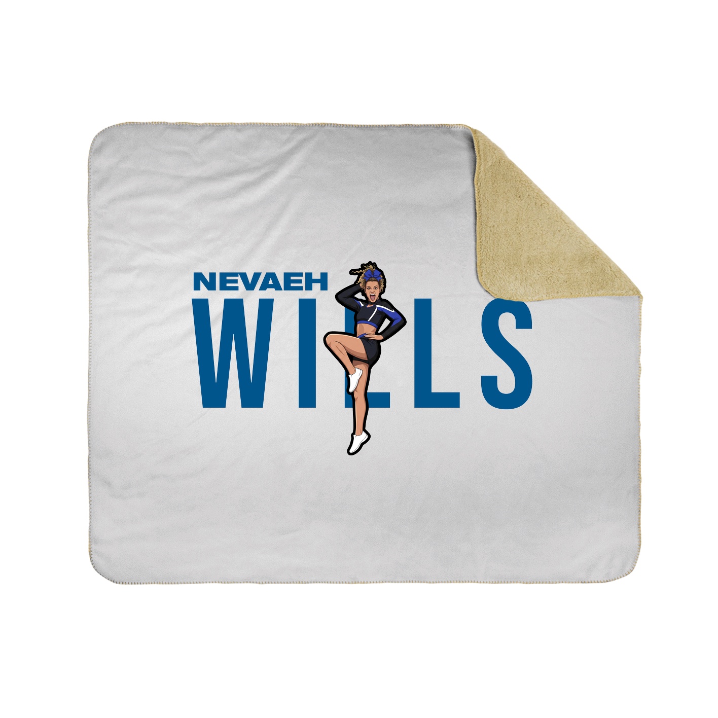 Throw Blanket — Player Name in White