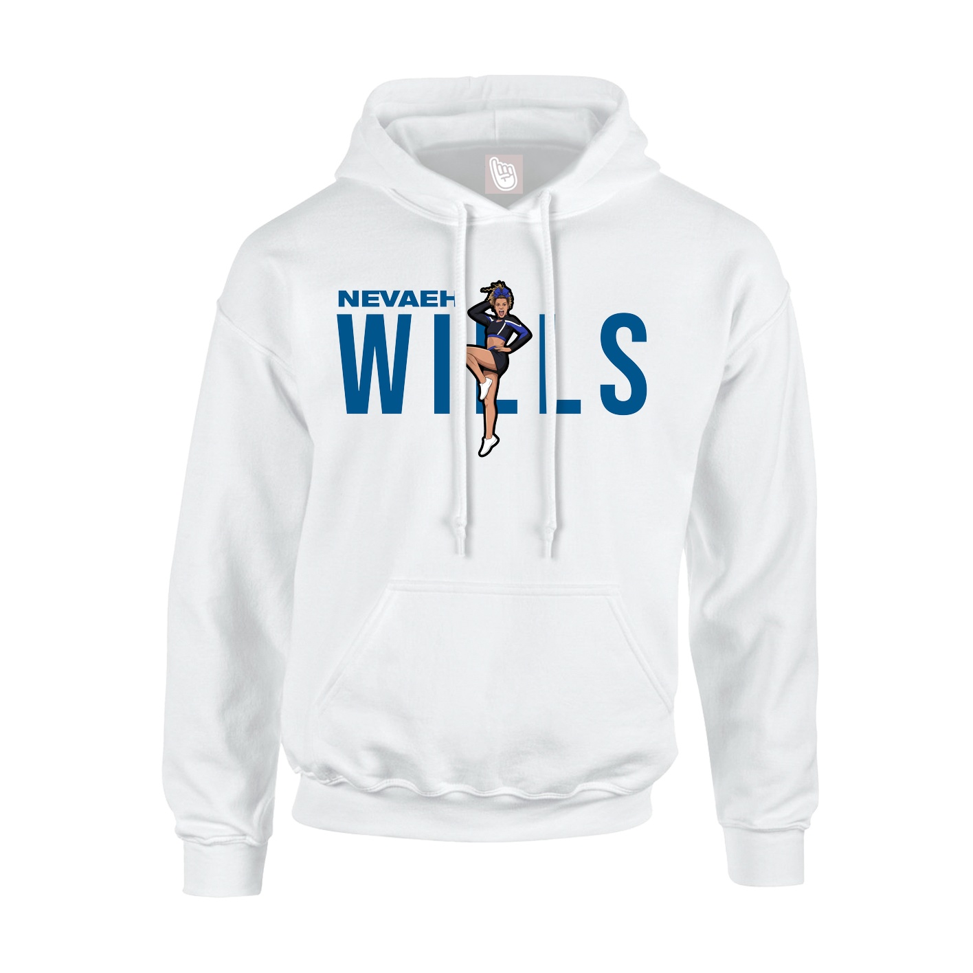 Youth Hoodie — Player Name in White