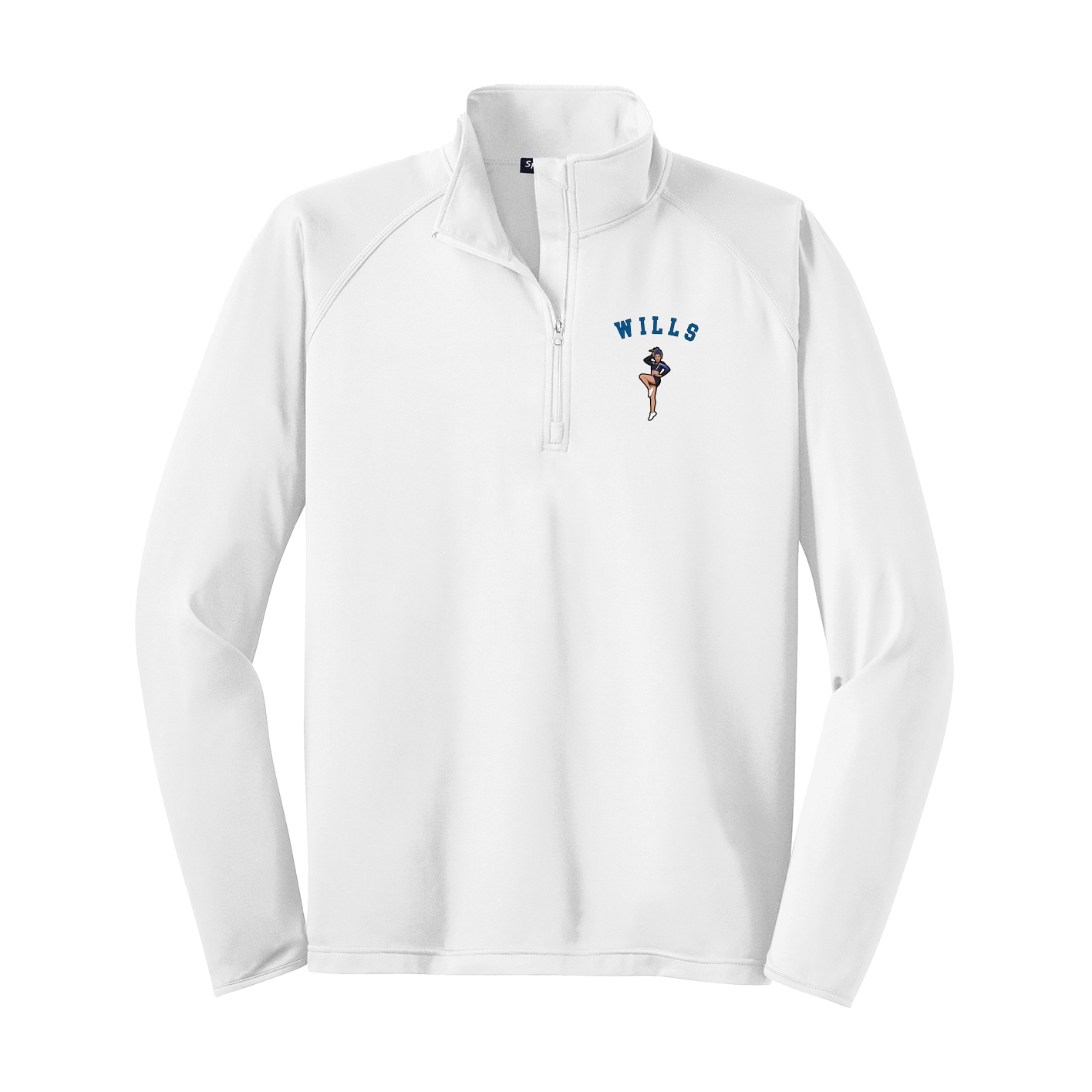 Q-Zip Pullover — Shirsey Arch in White