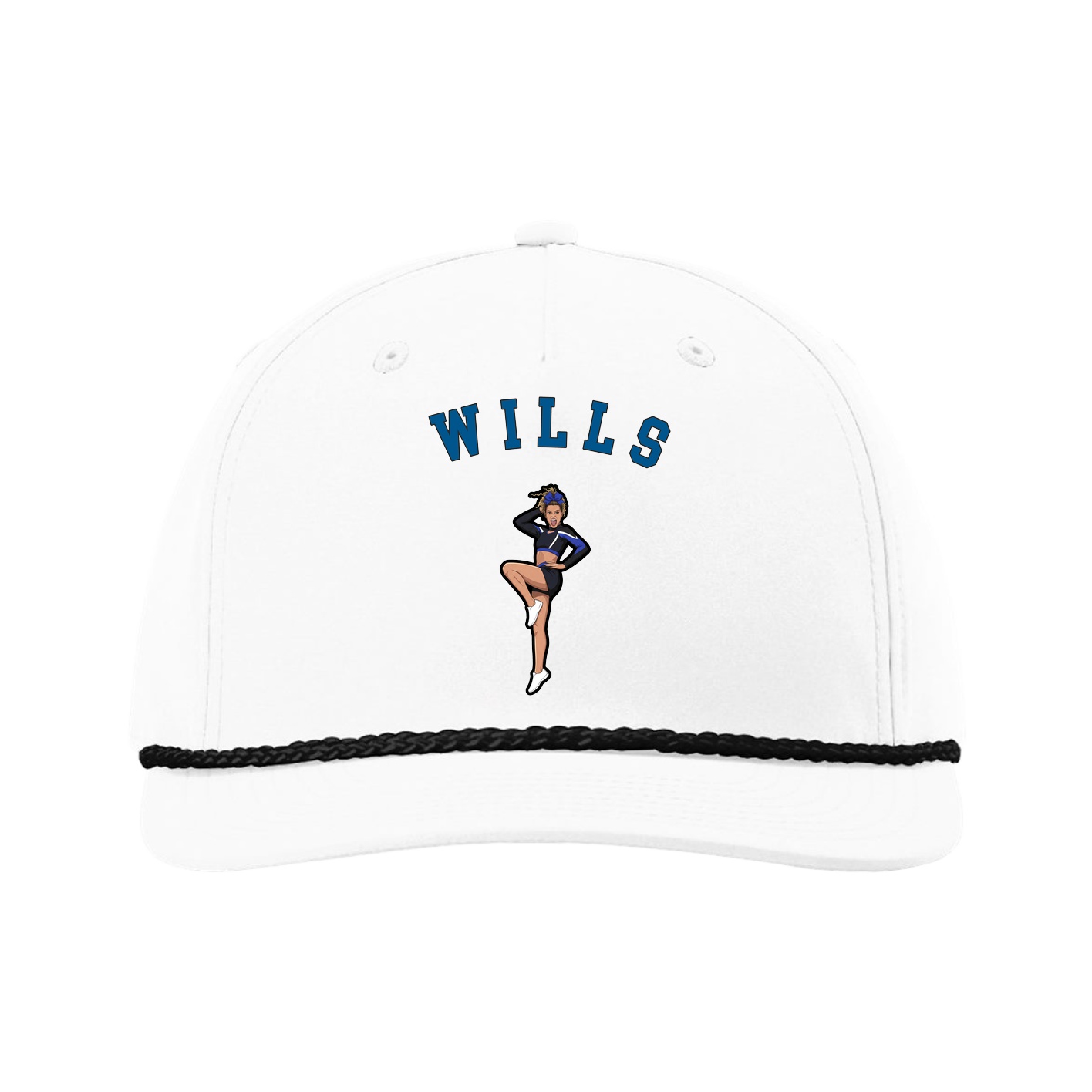 Five-Panel Classic Rope Cap — Shirsey Arch in White
