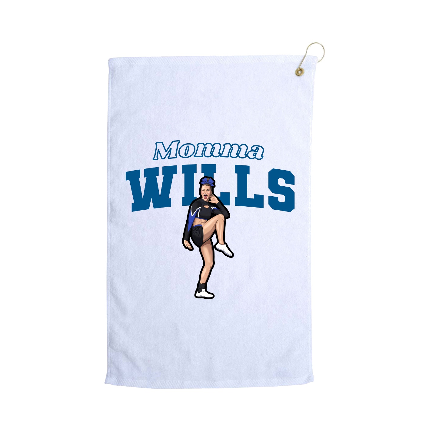 Golf Towel — Mothers Day Block in White