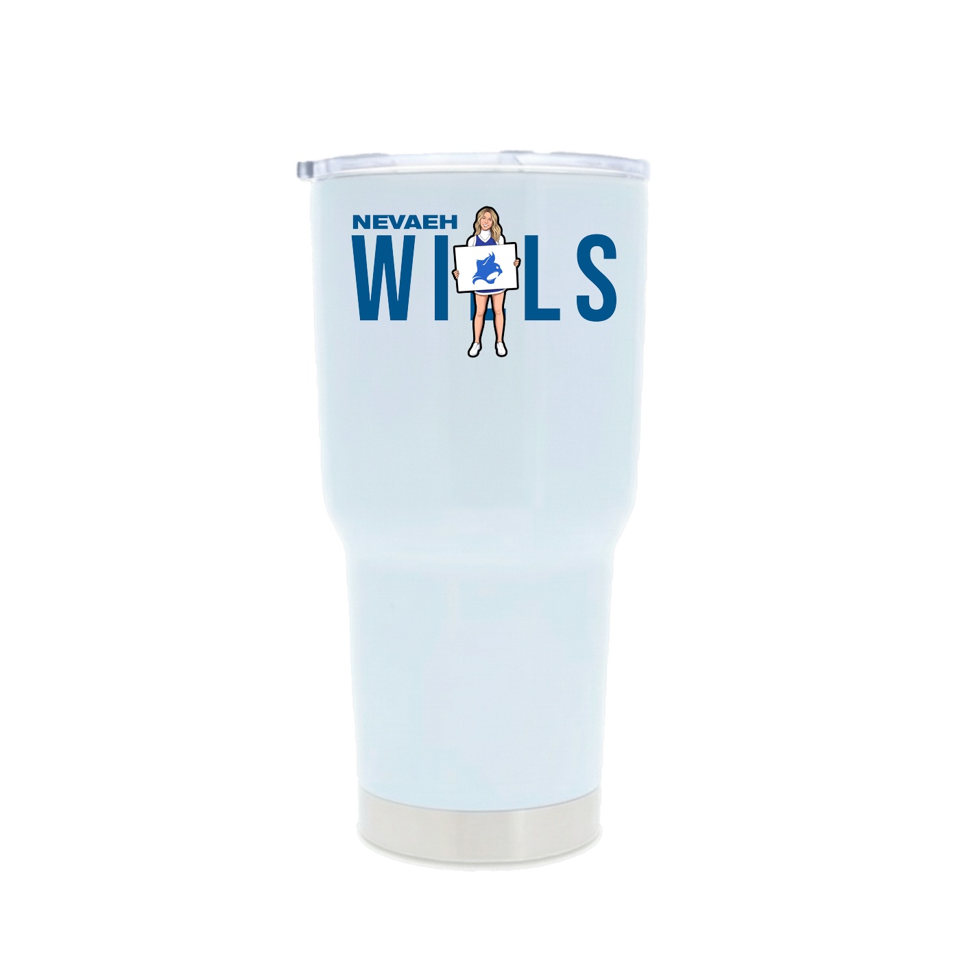 30oz Stainless Steel Tumbler — Player Name in White