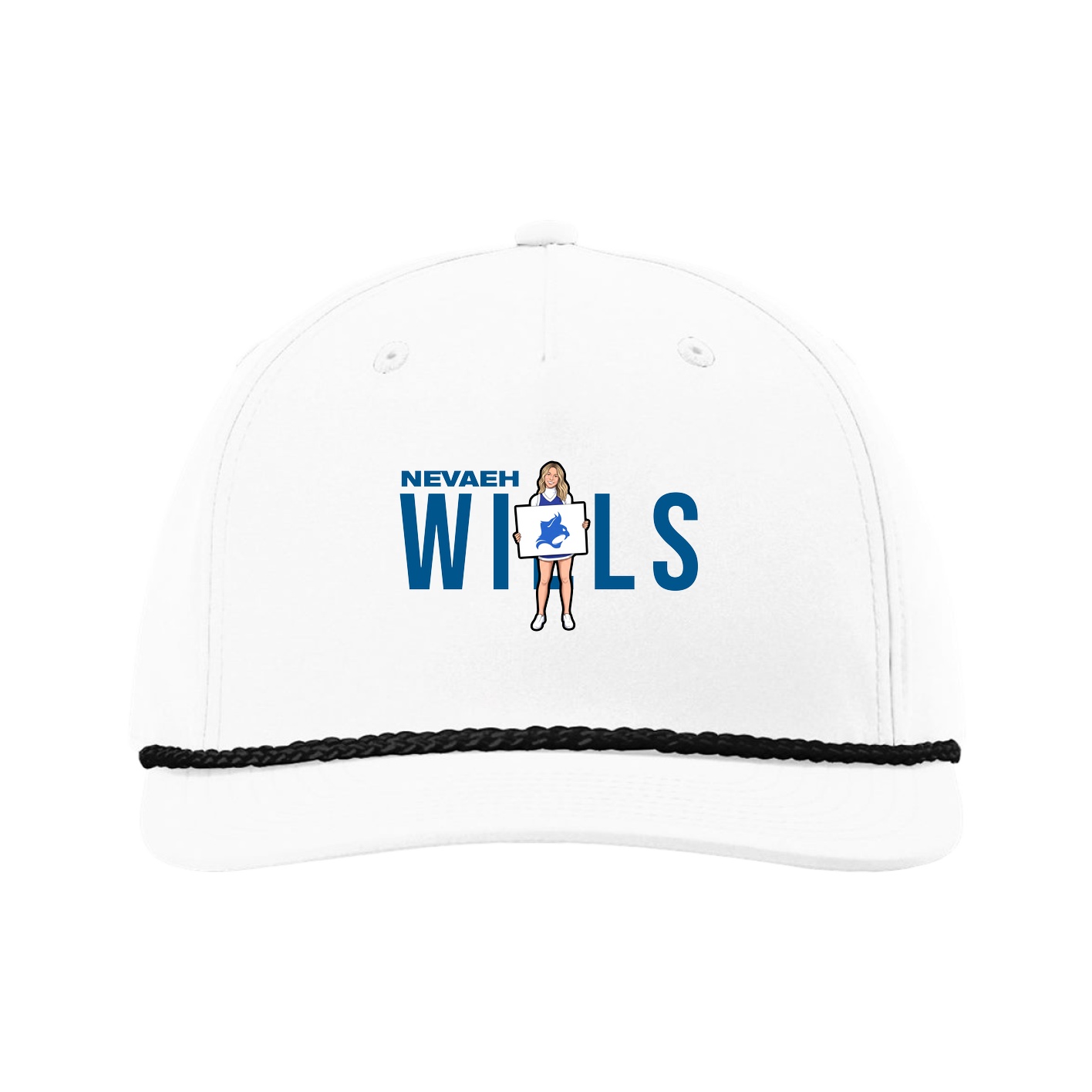 Five-Panel Classic Rope Cap — Player Name in White