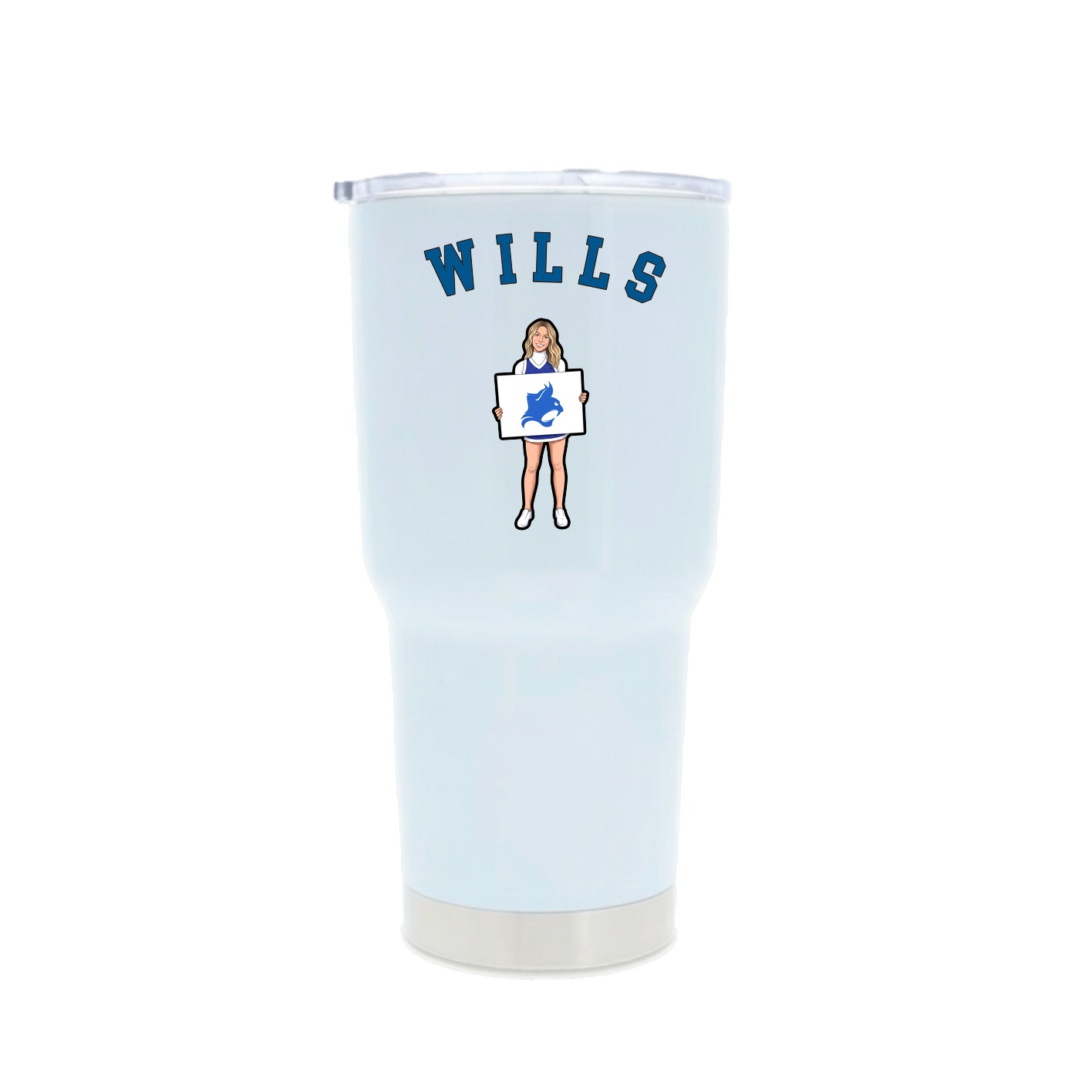 30oz Stainless Steel Tumbler — Shirsey Arch in White