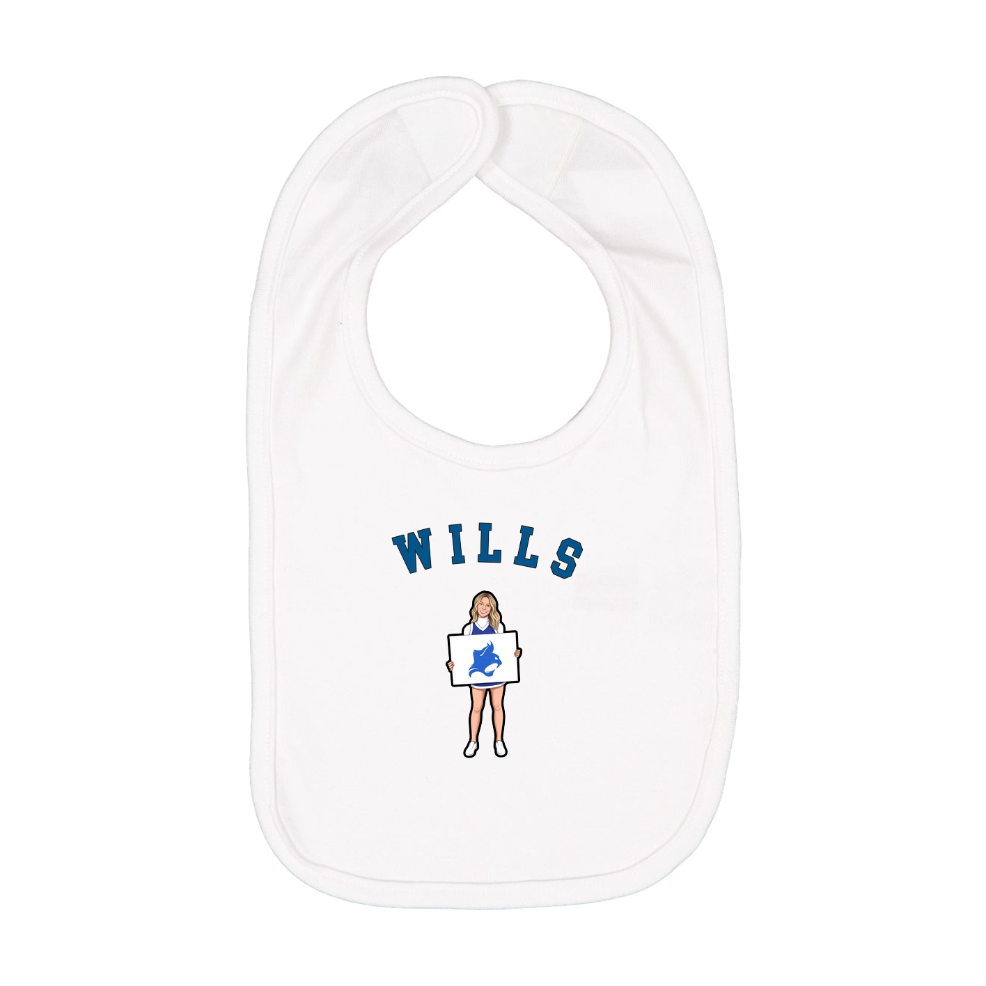Infant Bib — Shirsey Arch in White