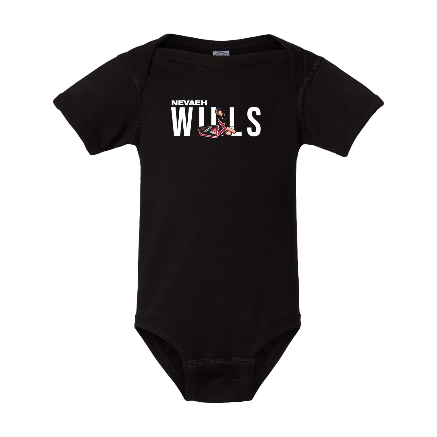 Baby Onesie — Player Name in Black