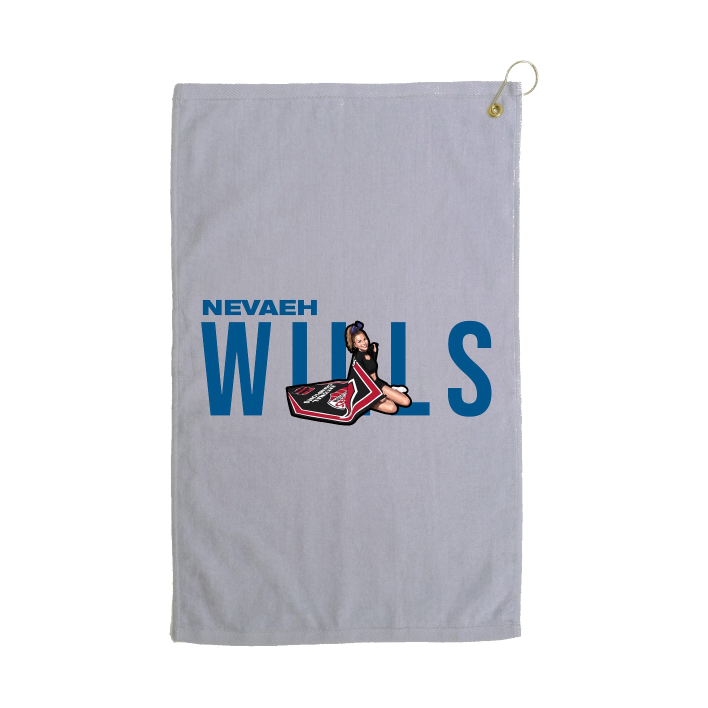 Golf Towel — Player Name in Grey