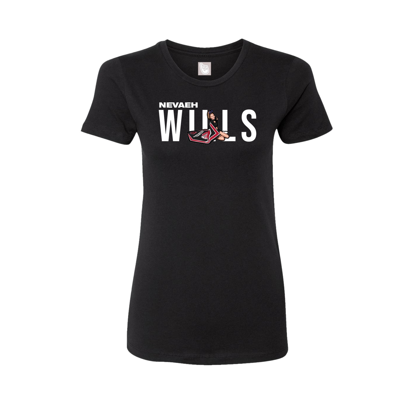 Womens Tee — Player Name in Black