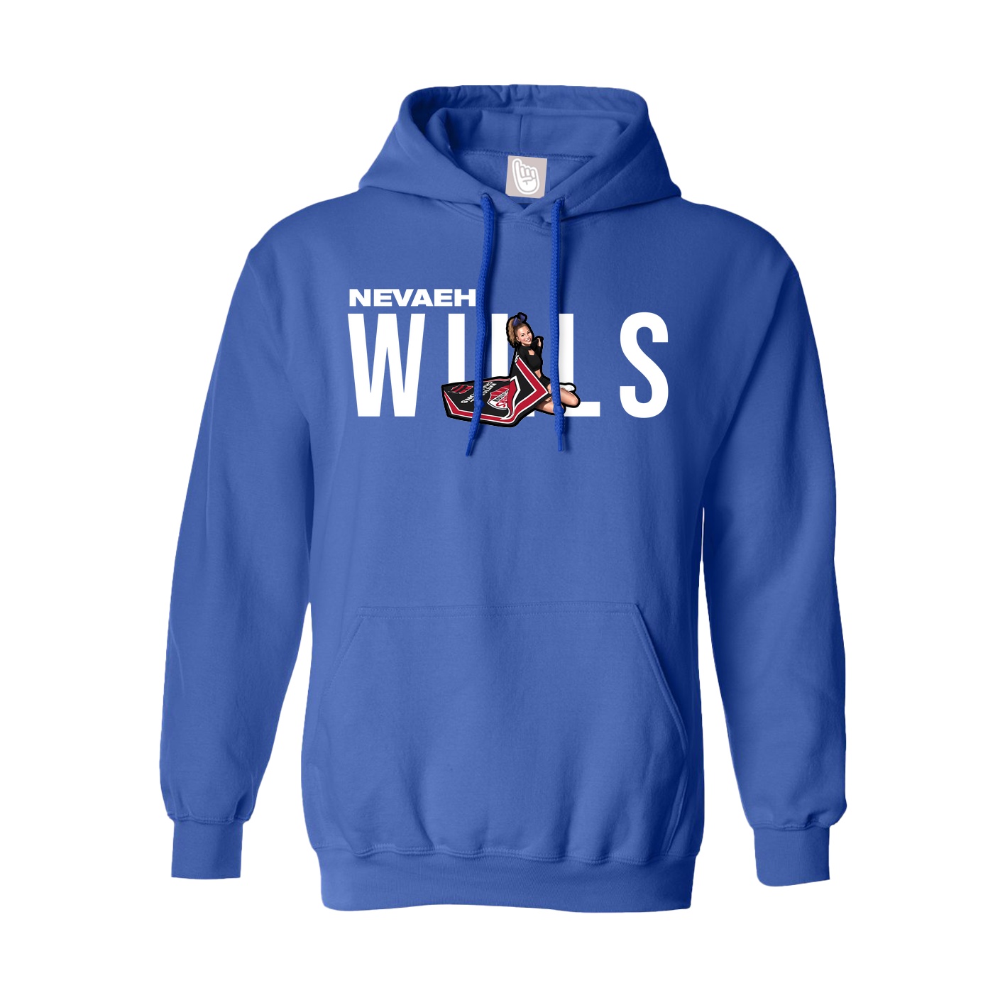 Youth Hoodie — Player Name in Royal