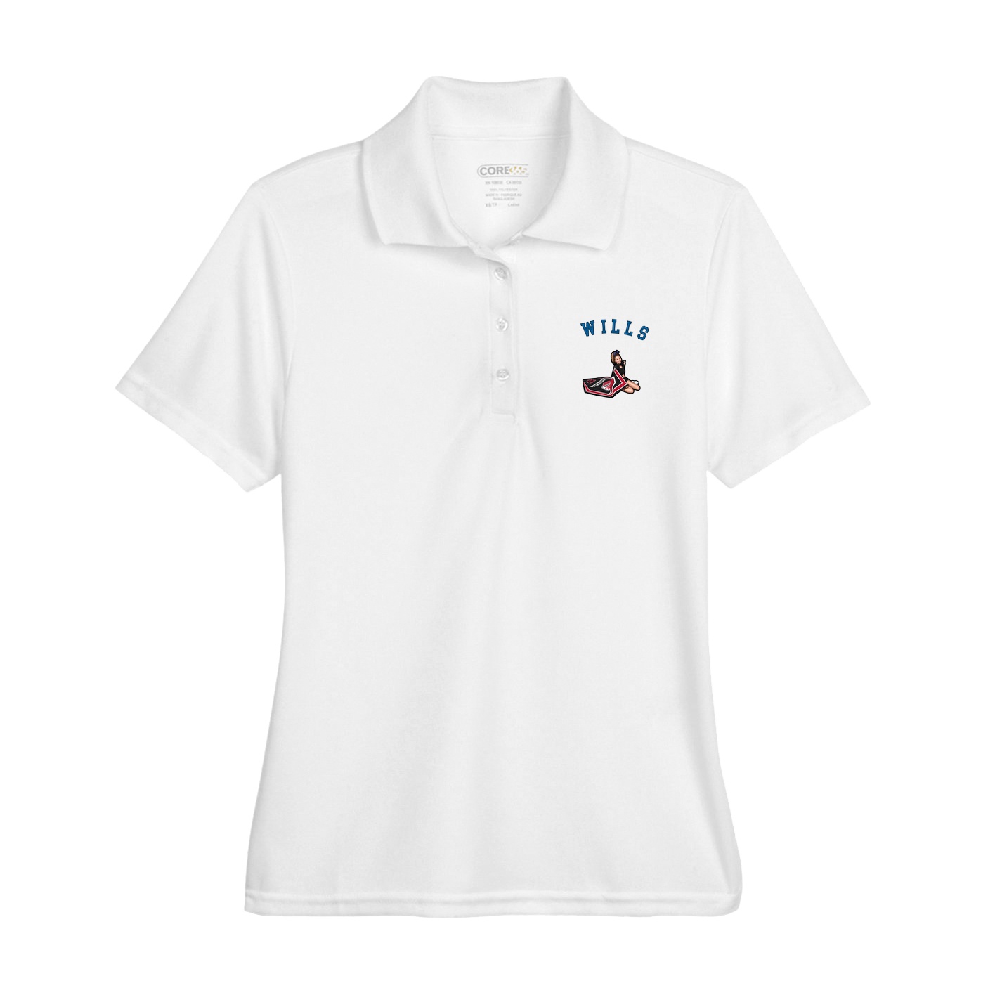 Womens Performance Polo — Shirsey Arch in White