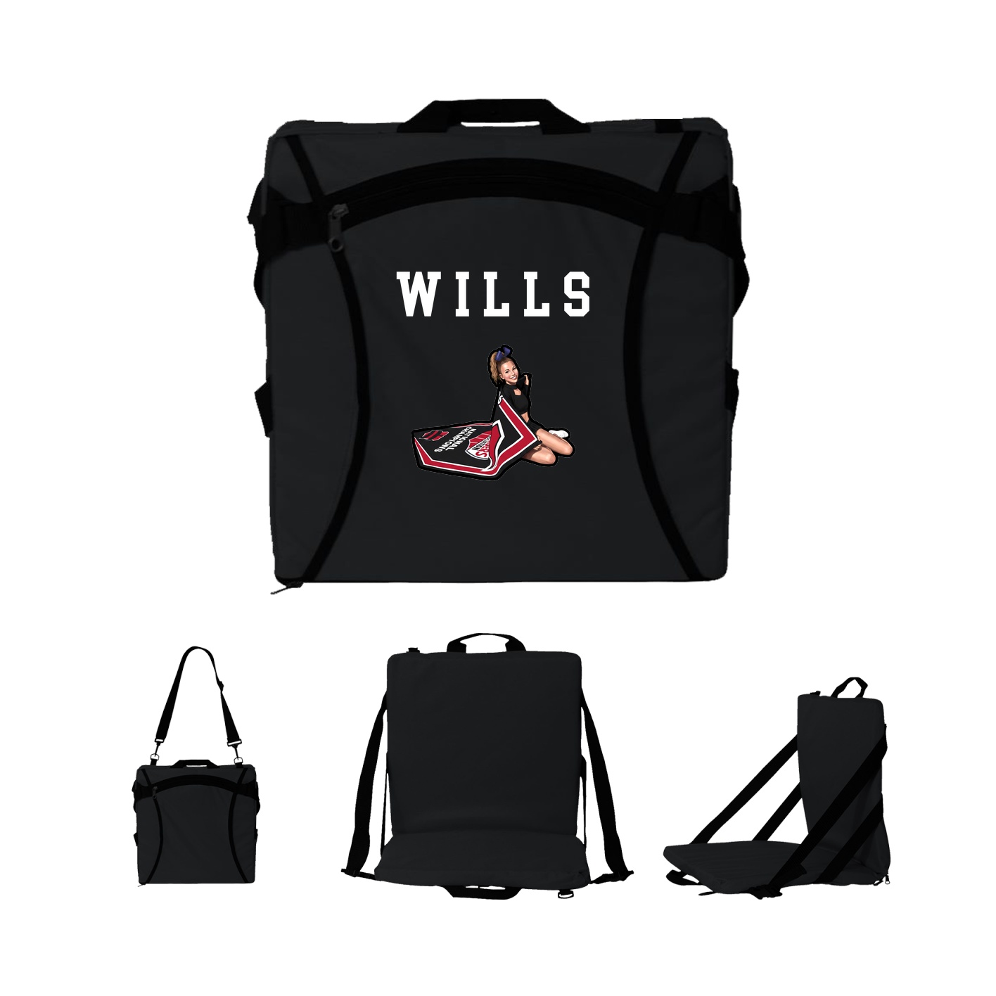 Folding Stadium Seat — Shirsey in Black