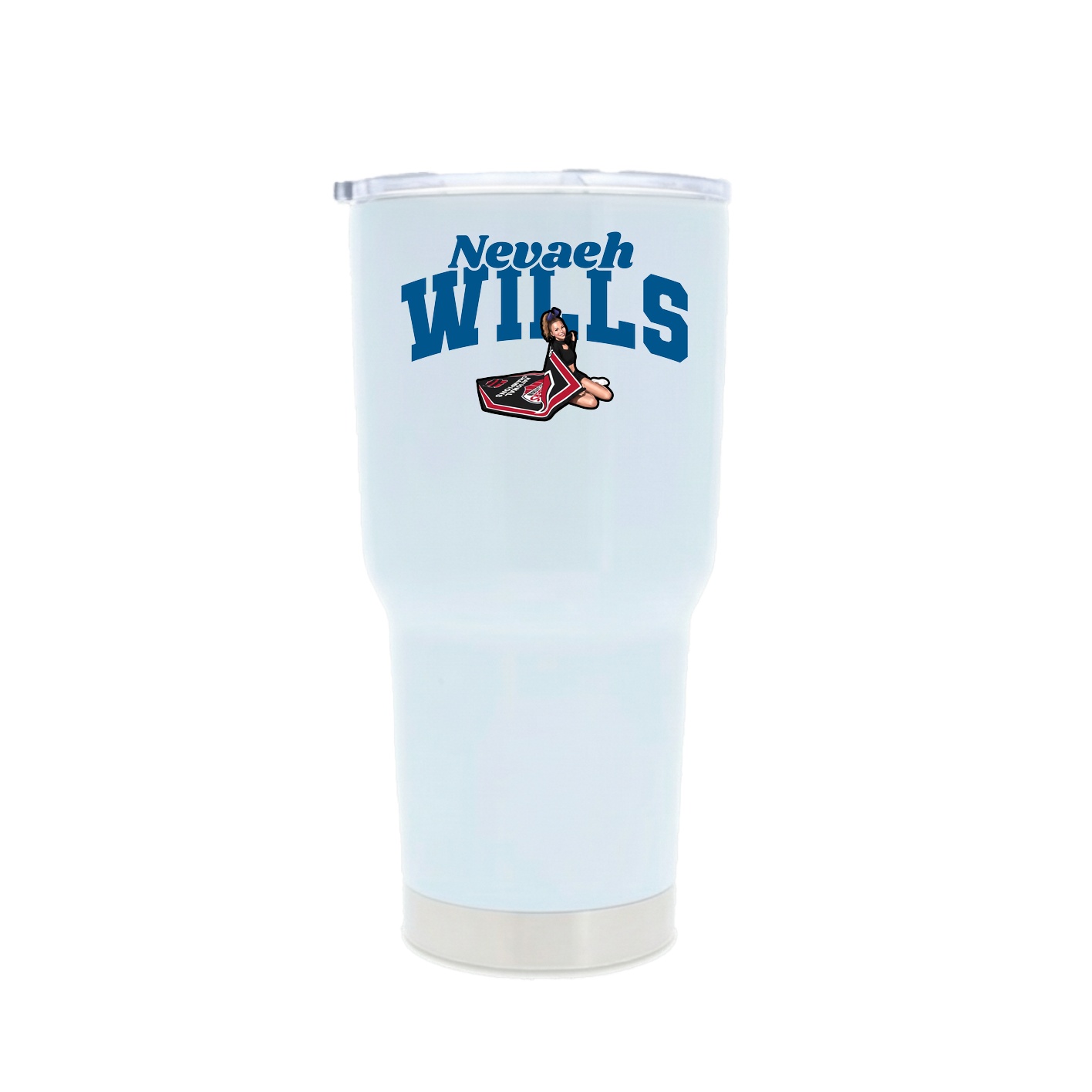 30oz Stainless Steel Tumbler — Signature Arch in White