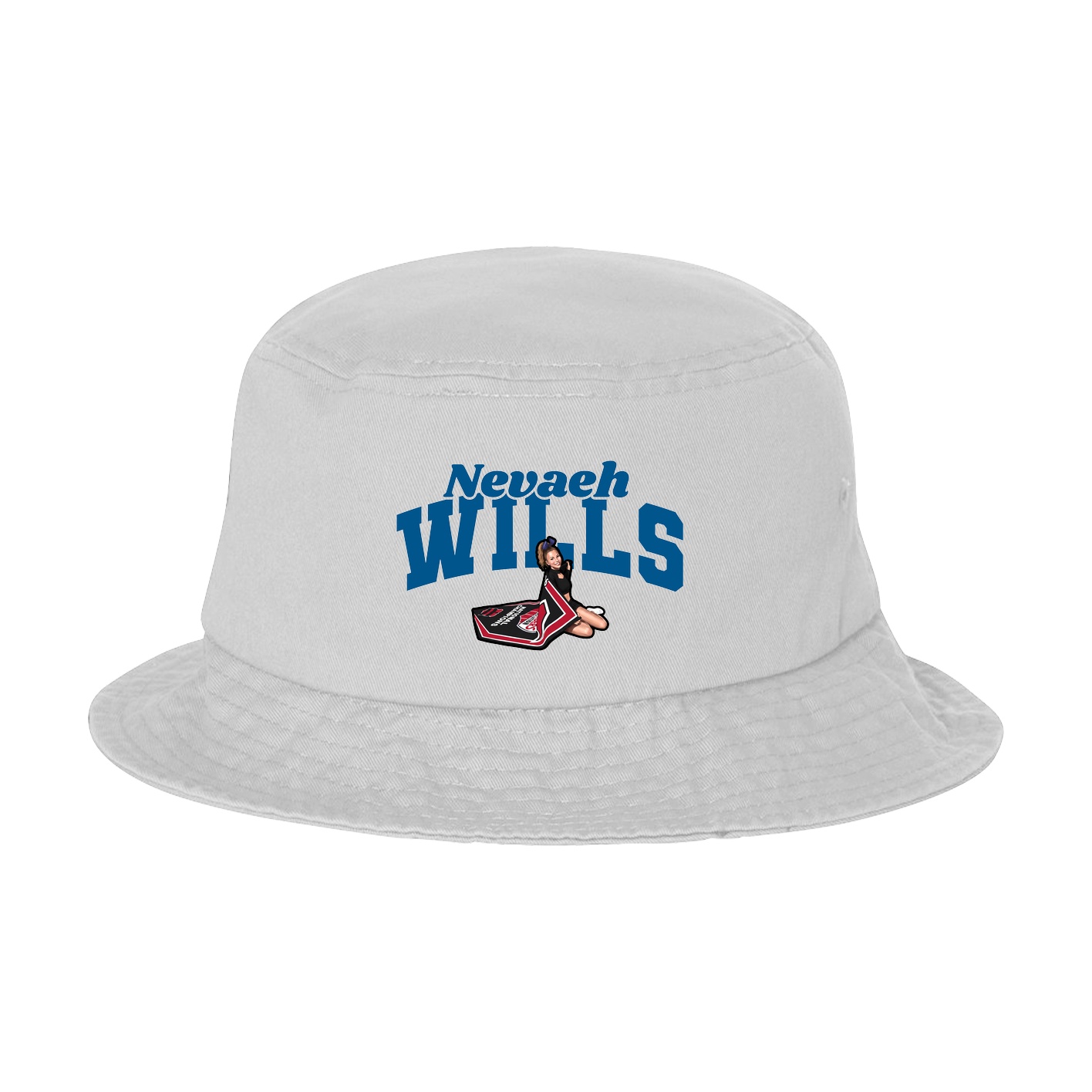 Bucket Cap — Signature Arch in White