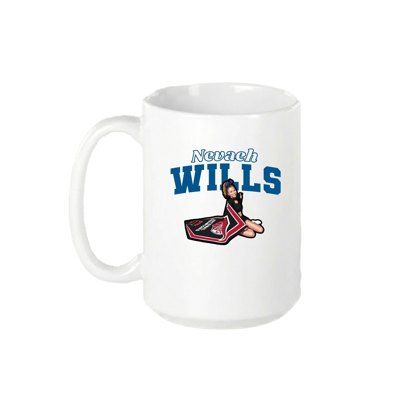 15oz Coffee Mug — Name Arch in White