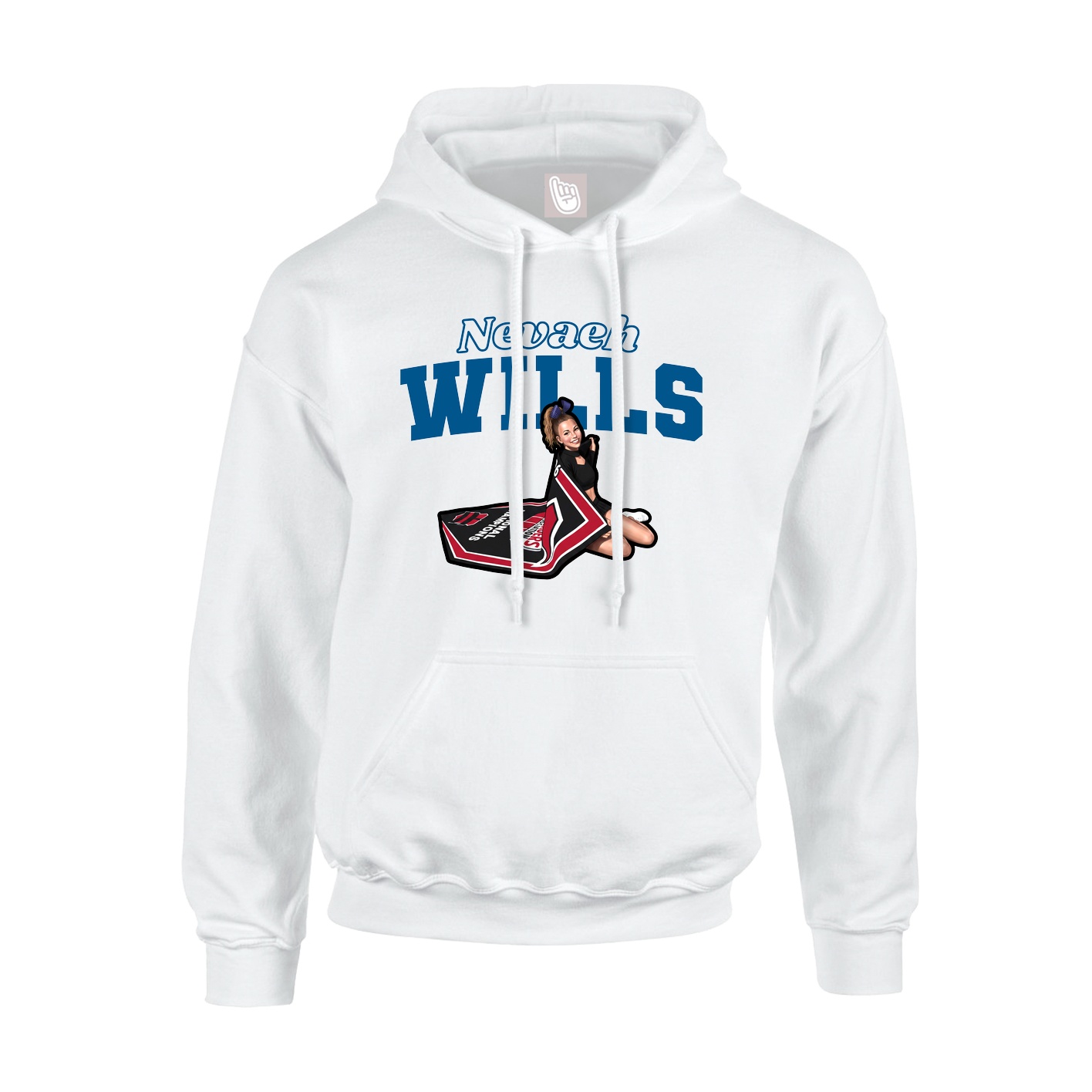 Hoodie — Name Arch in White