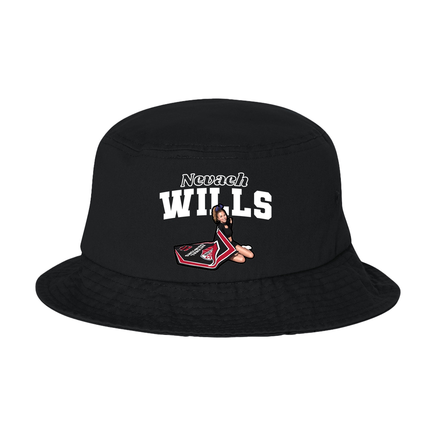 Bucket Cap — Name Arch in Black