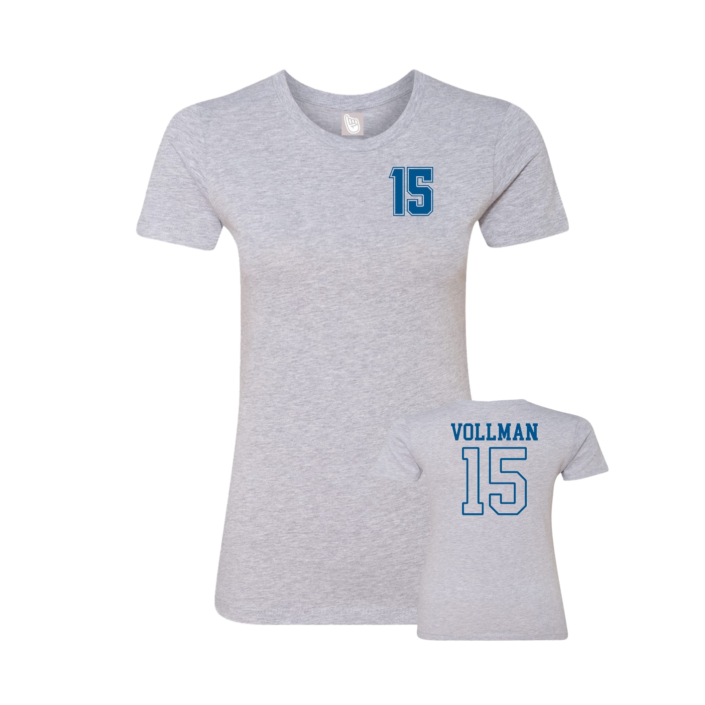 Womens Tee — Chest Back in Grey