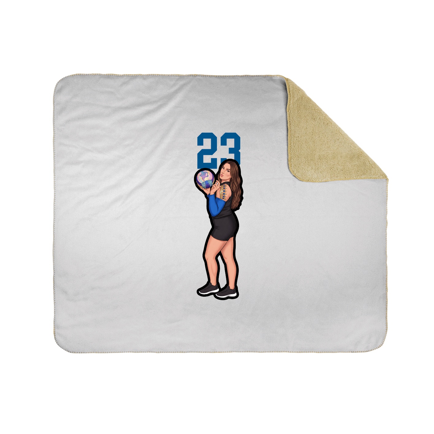 Throw Blanket — Number Top in White