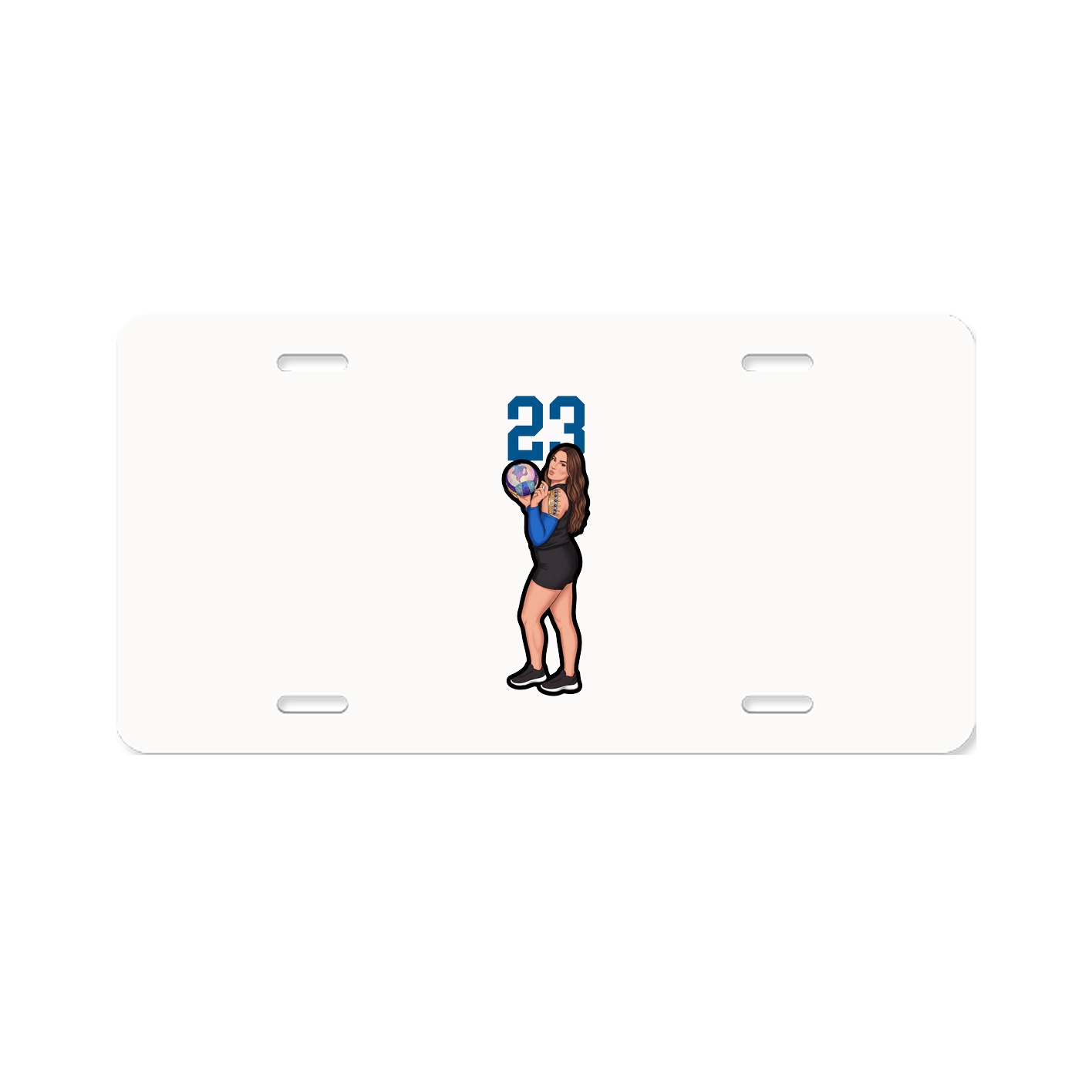 License Plate — Number Top in Classic