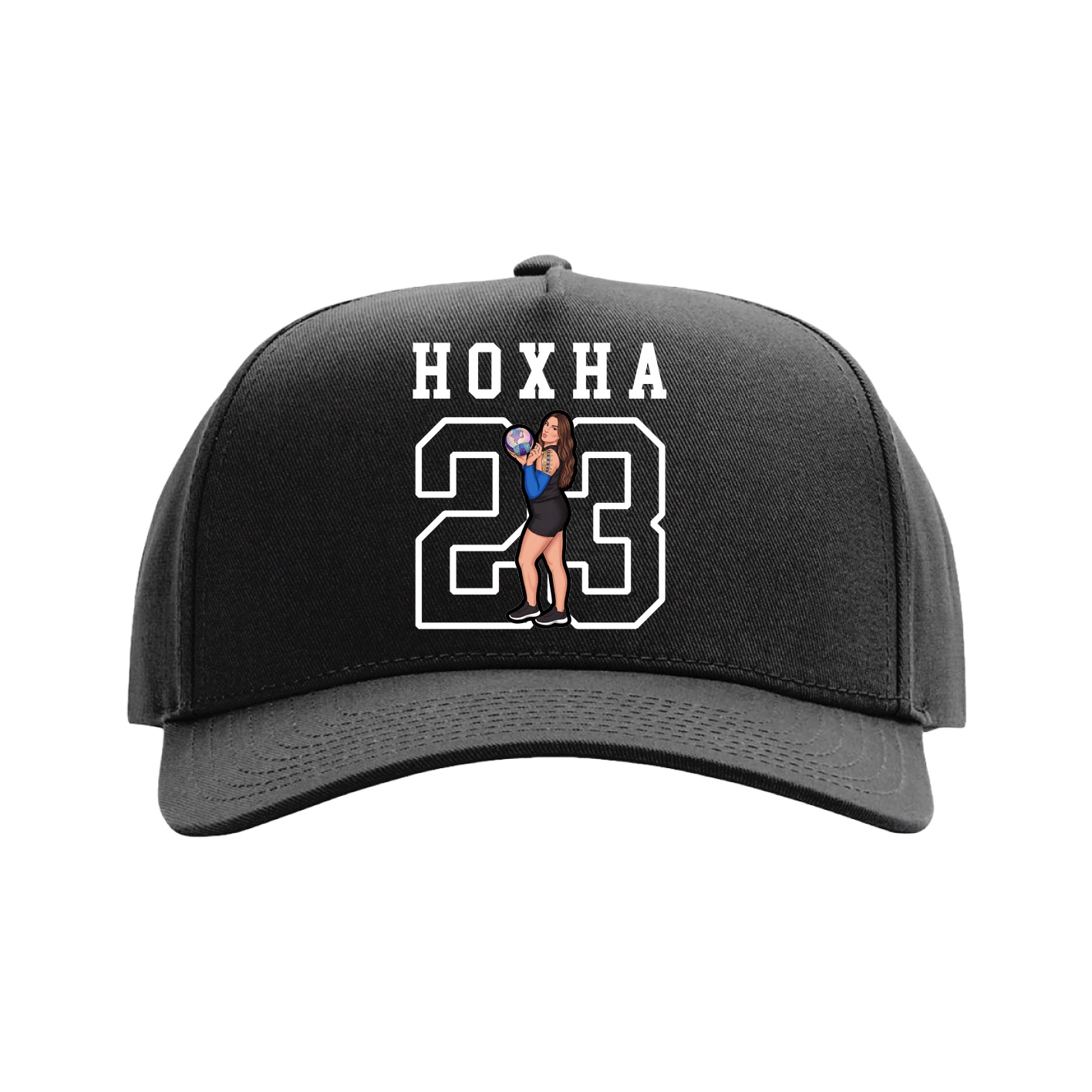 Full Fabric Five-Panel Champ Cap — Shirsey in Black