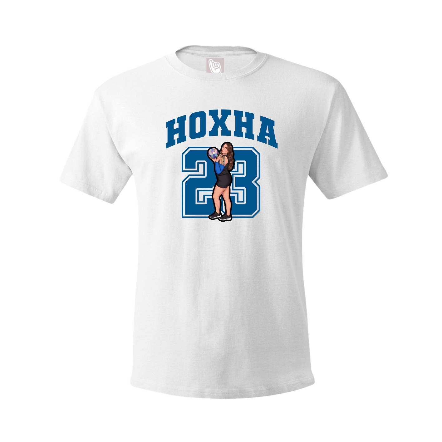 Youth Tee — Number in White
